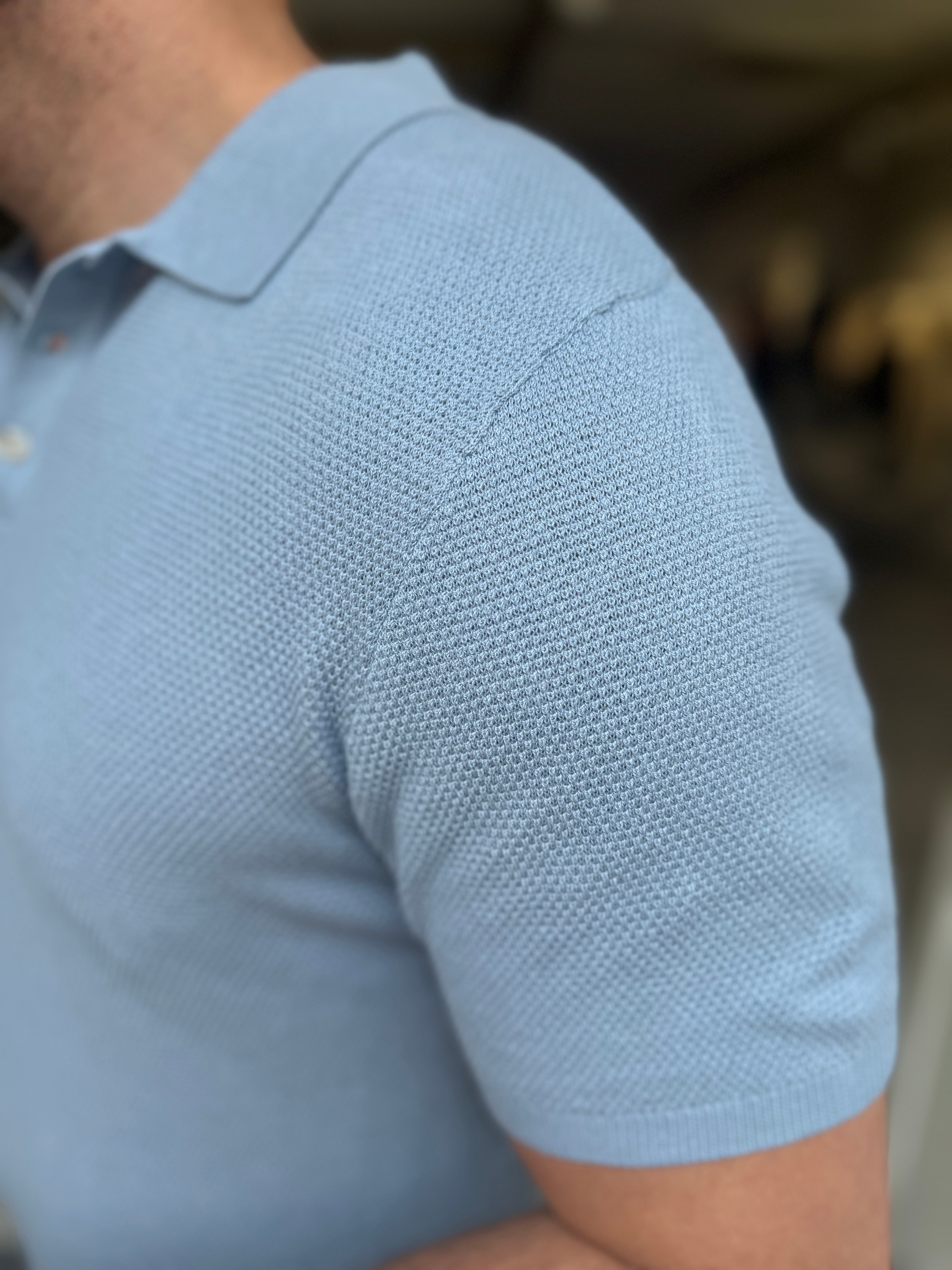 Polo Kurzarm Chicago hellblau