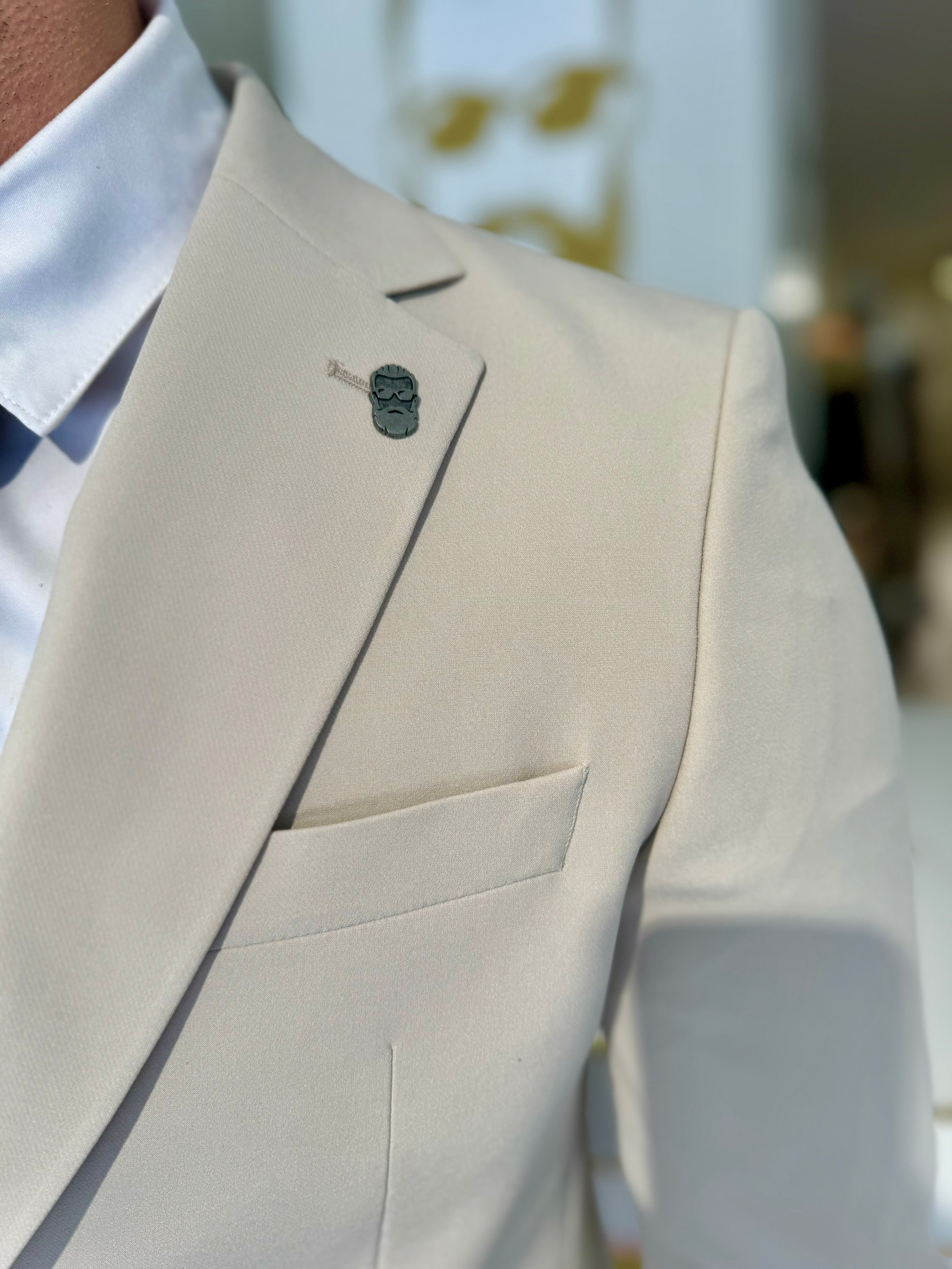 Suit two piece Ibiza beige