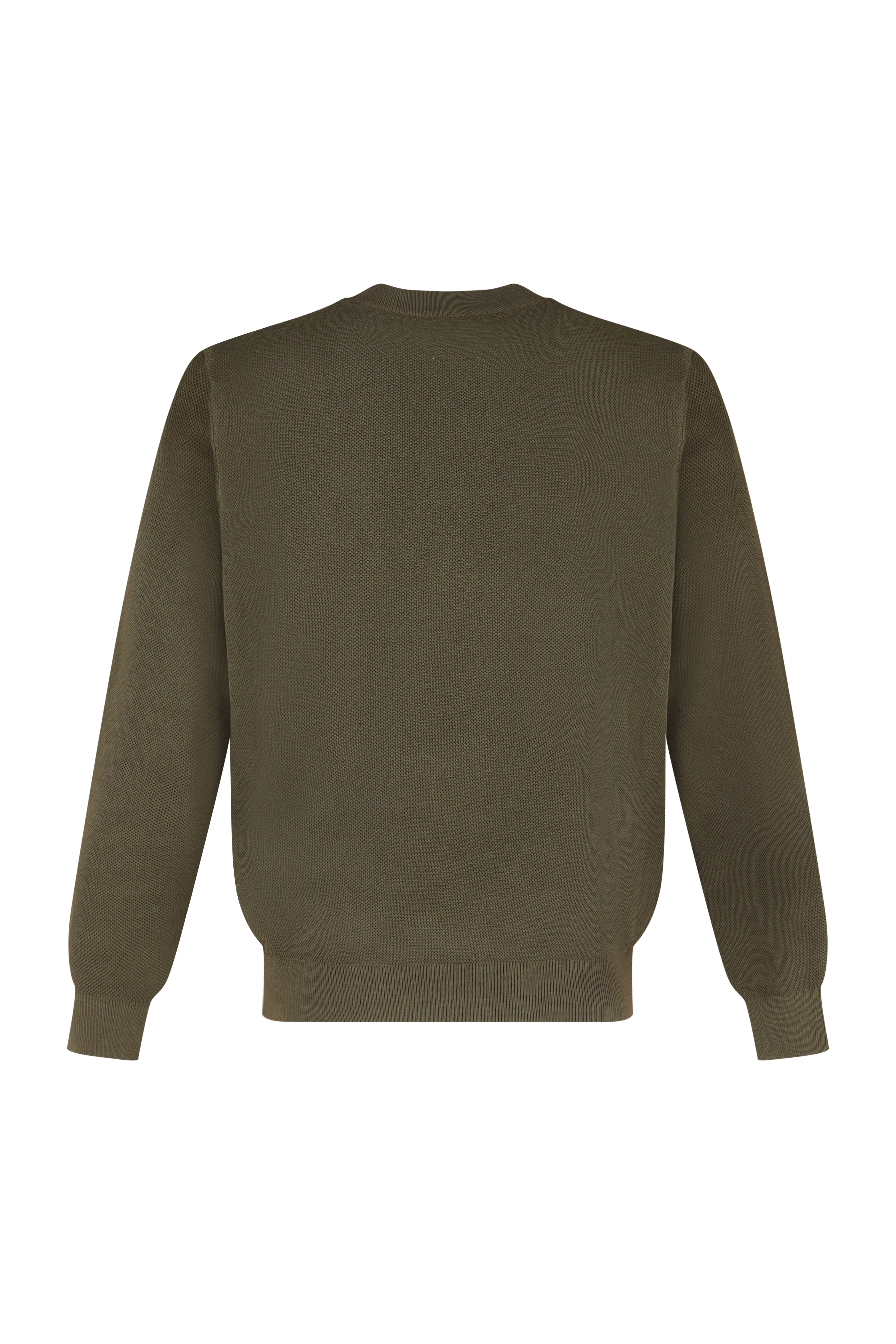 Crewneck Knitwear, Plain - Green