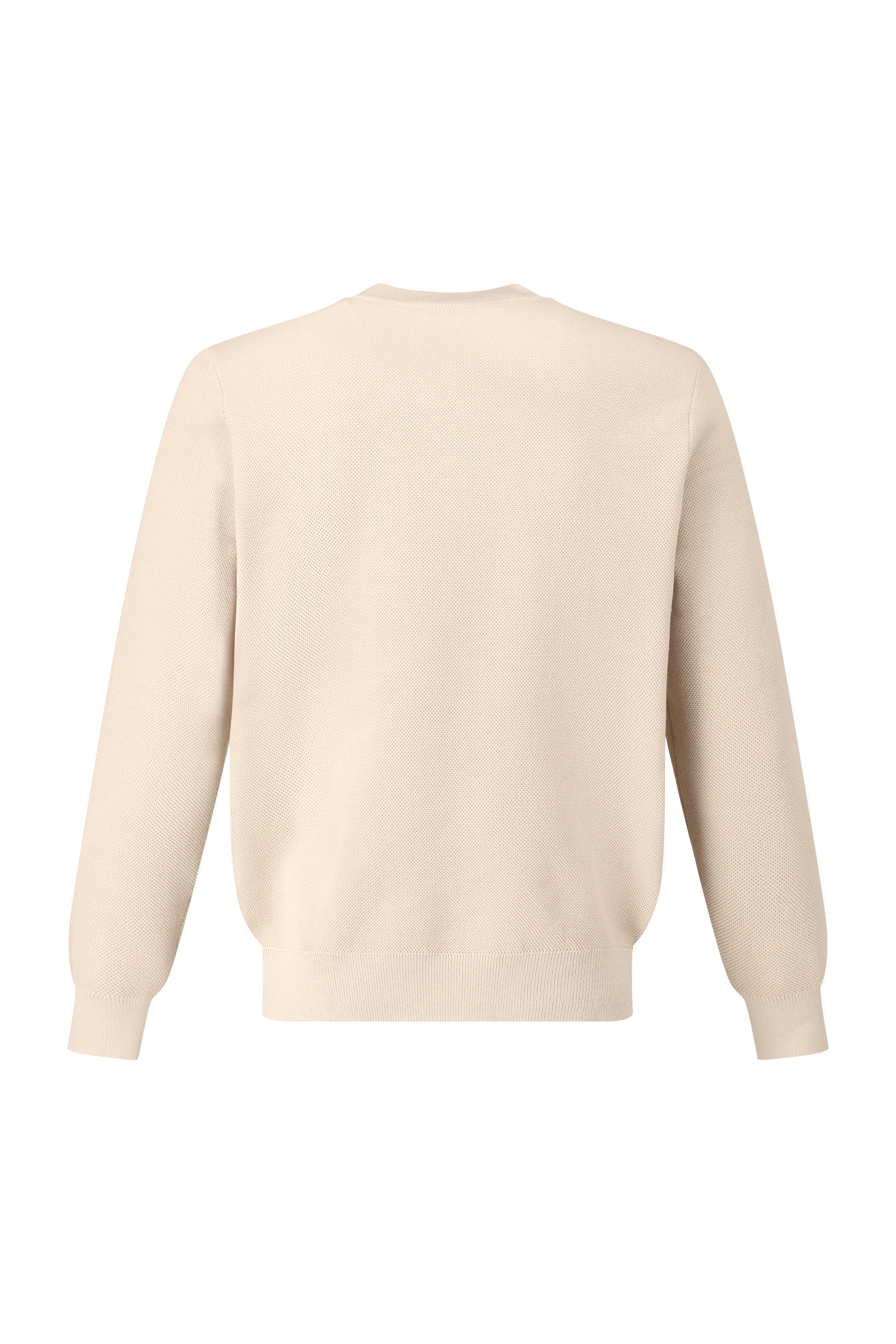 Crewneck Knitwear, Plain - Beige