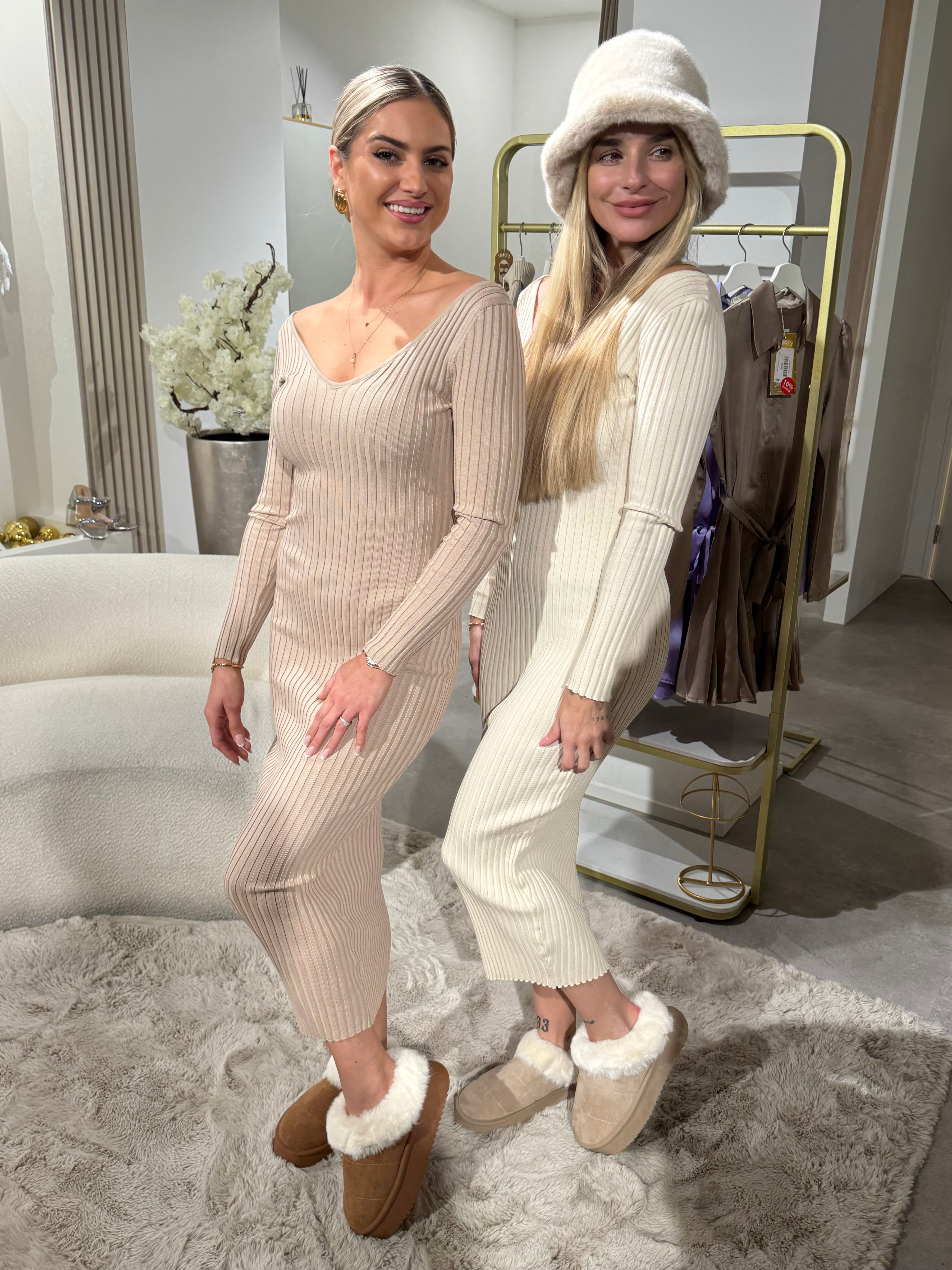 Dress knitwear long sleeve beige - Frankie's