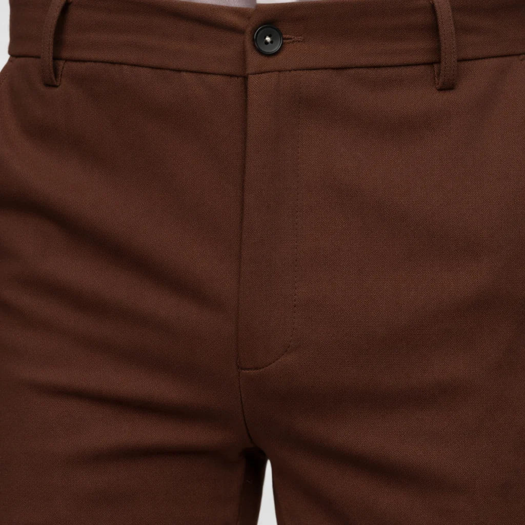 Pantalon chic straight fit brown - Frankie's