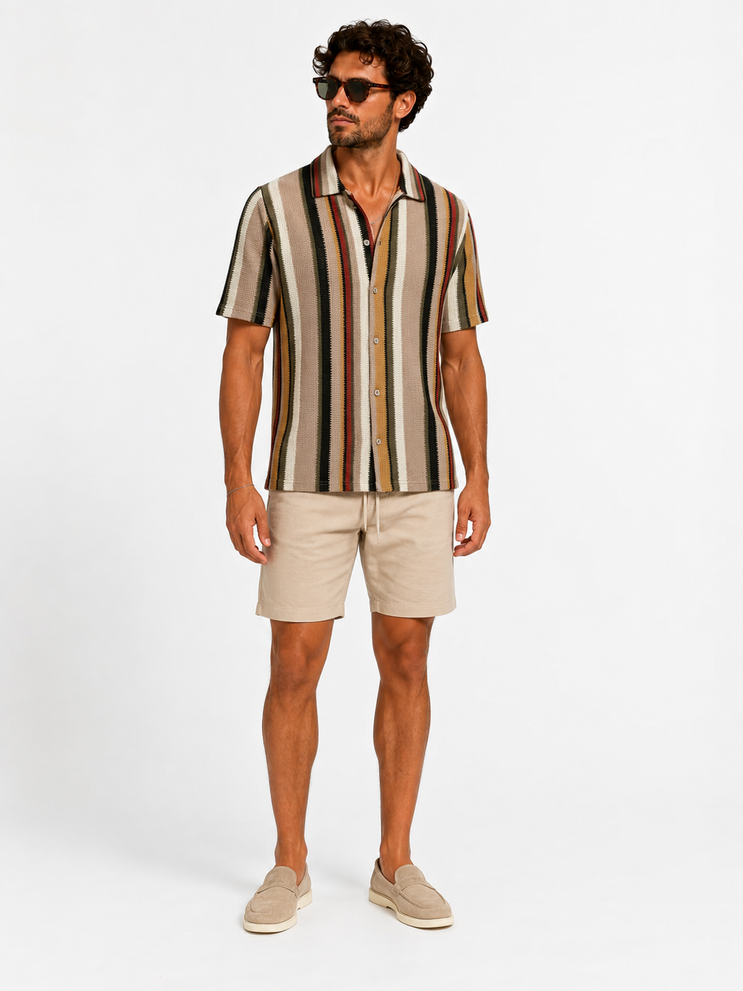 Shirt Medellin beige khaki green - Frankie's
