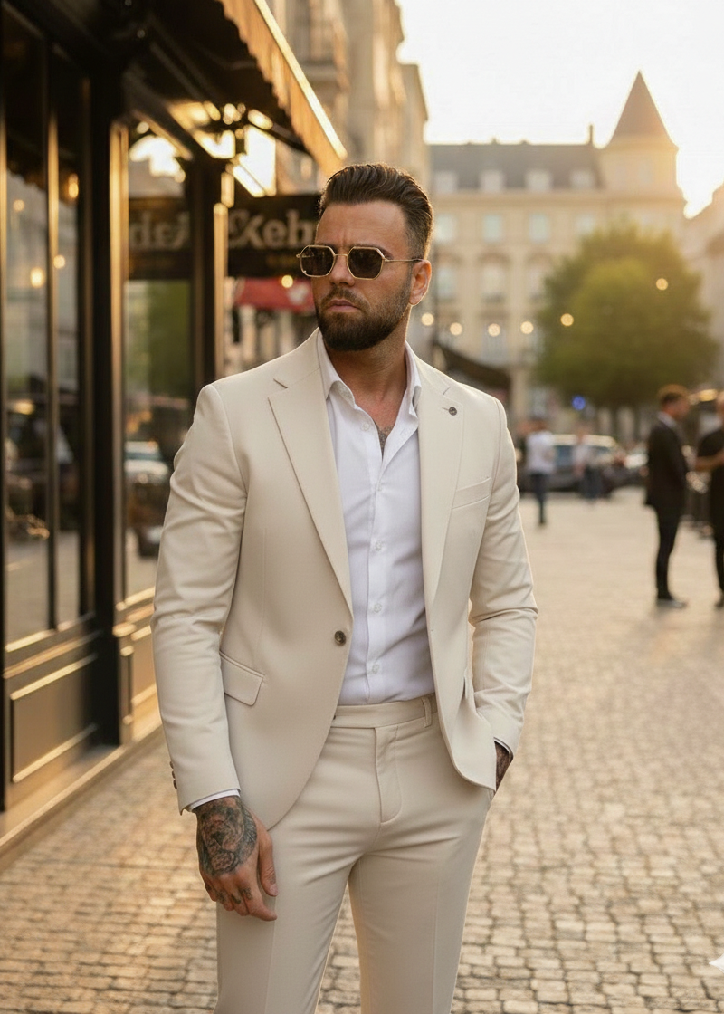 Suit two piece Ibiza beige - Frankie's