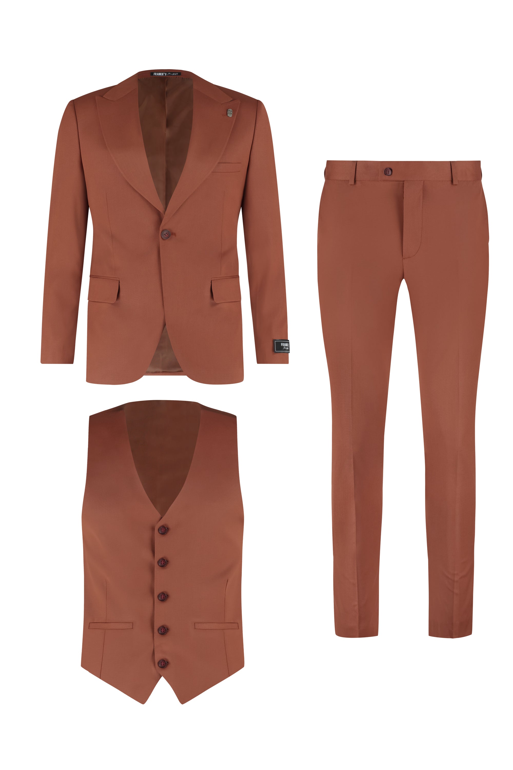 Suit Three Piece Cayenne Bronze