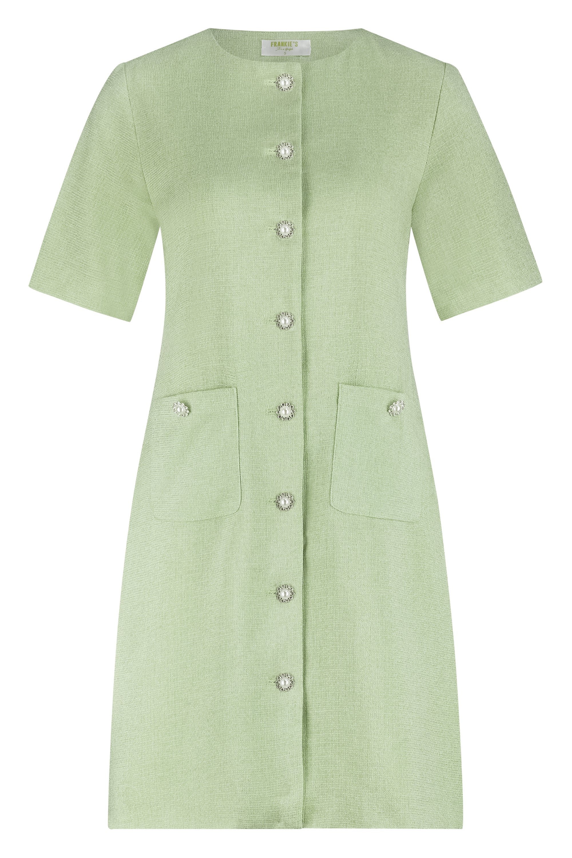 Tweed dress Florence mint green