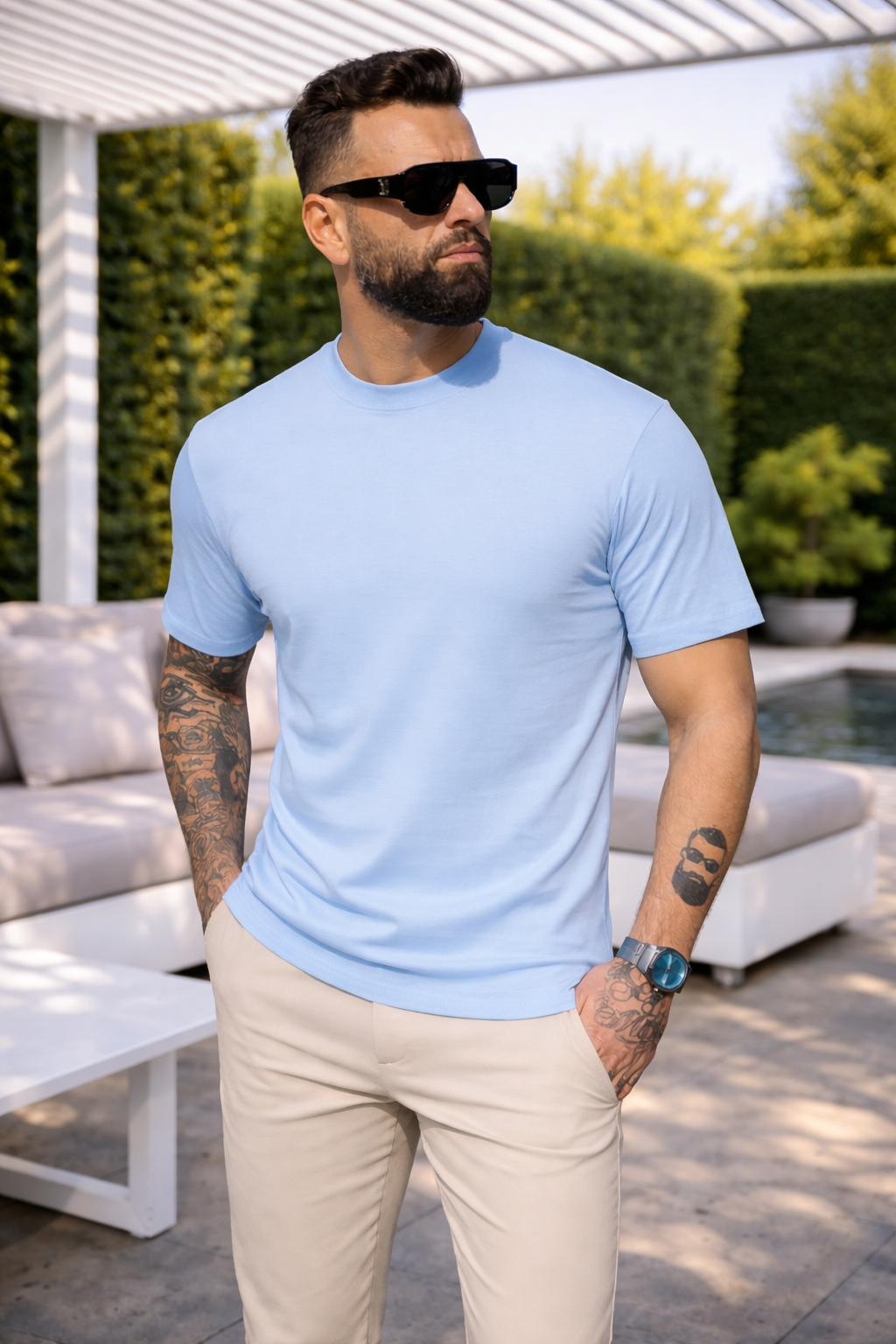 Frankies T-Shirt Light Blue - Frankie's