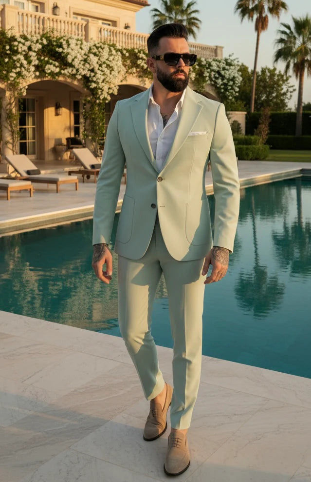 Suit two piece Ibiza mint green