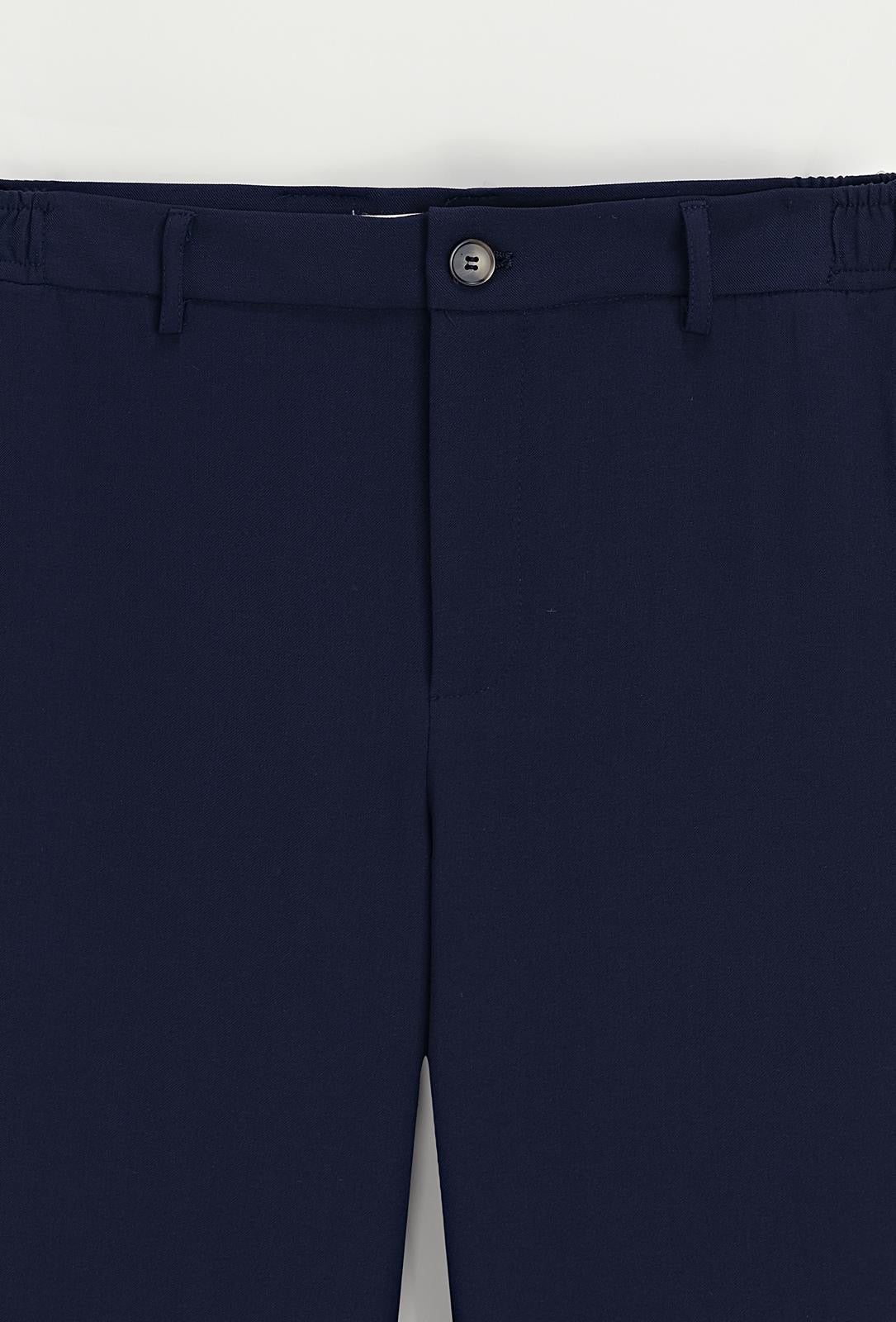 Suit double breasted two piece navy blue