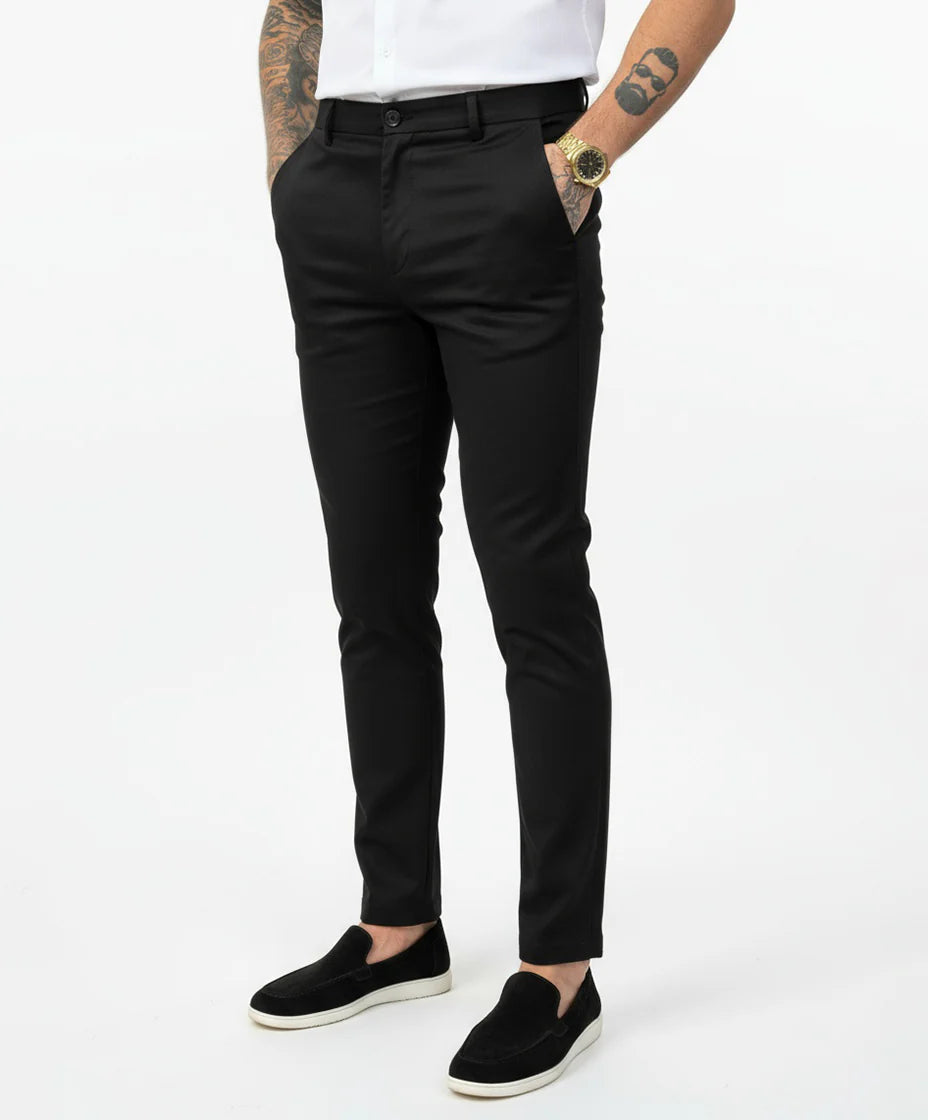 Pantalon chic straight fit black