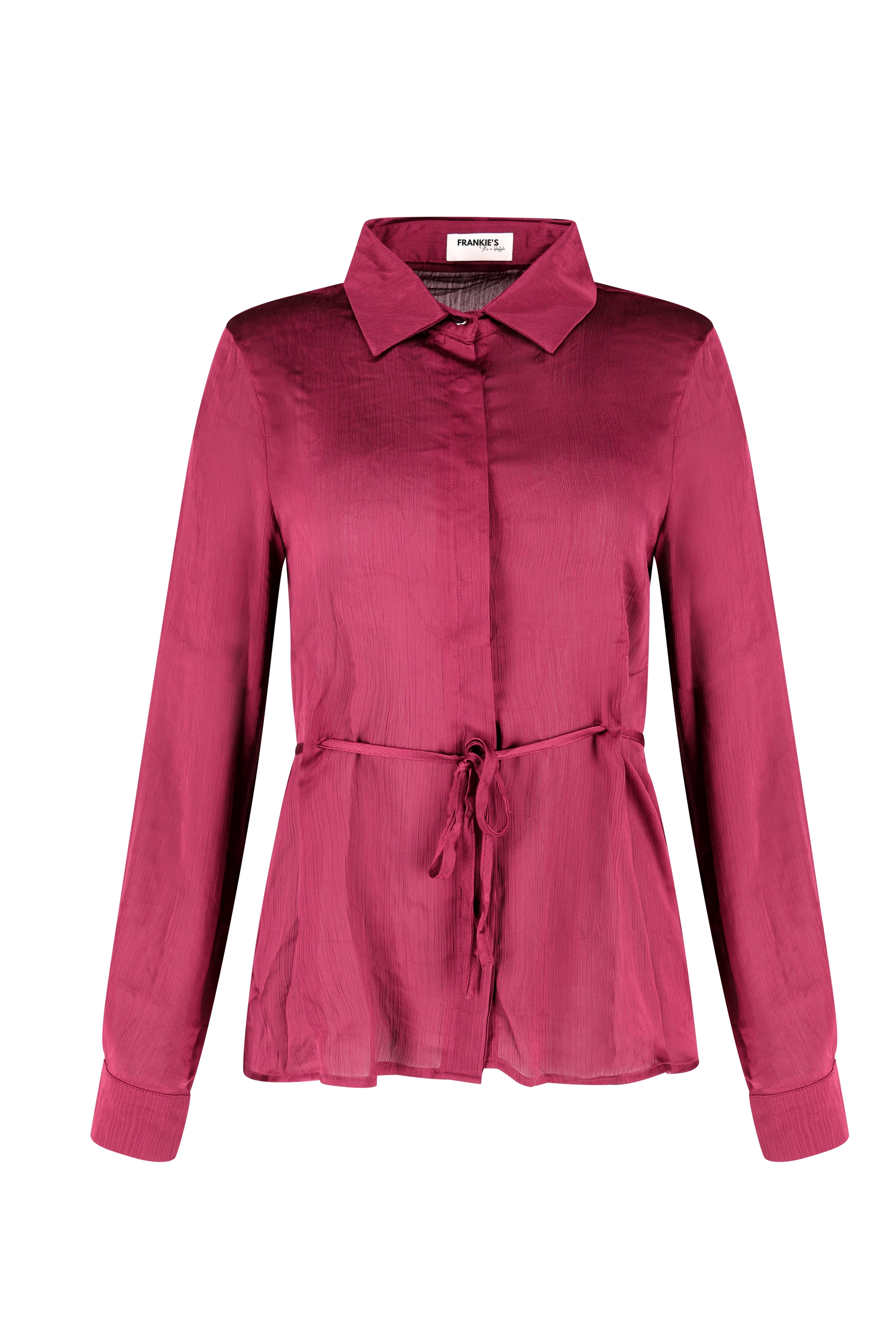 Zweiteiliges Satin-Set – Bordeaux