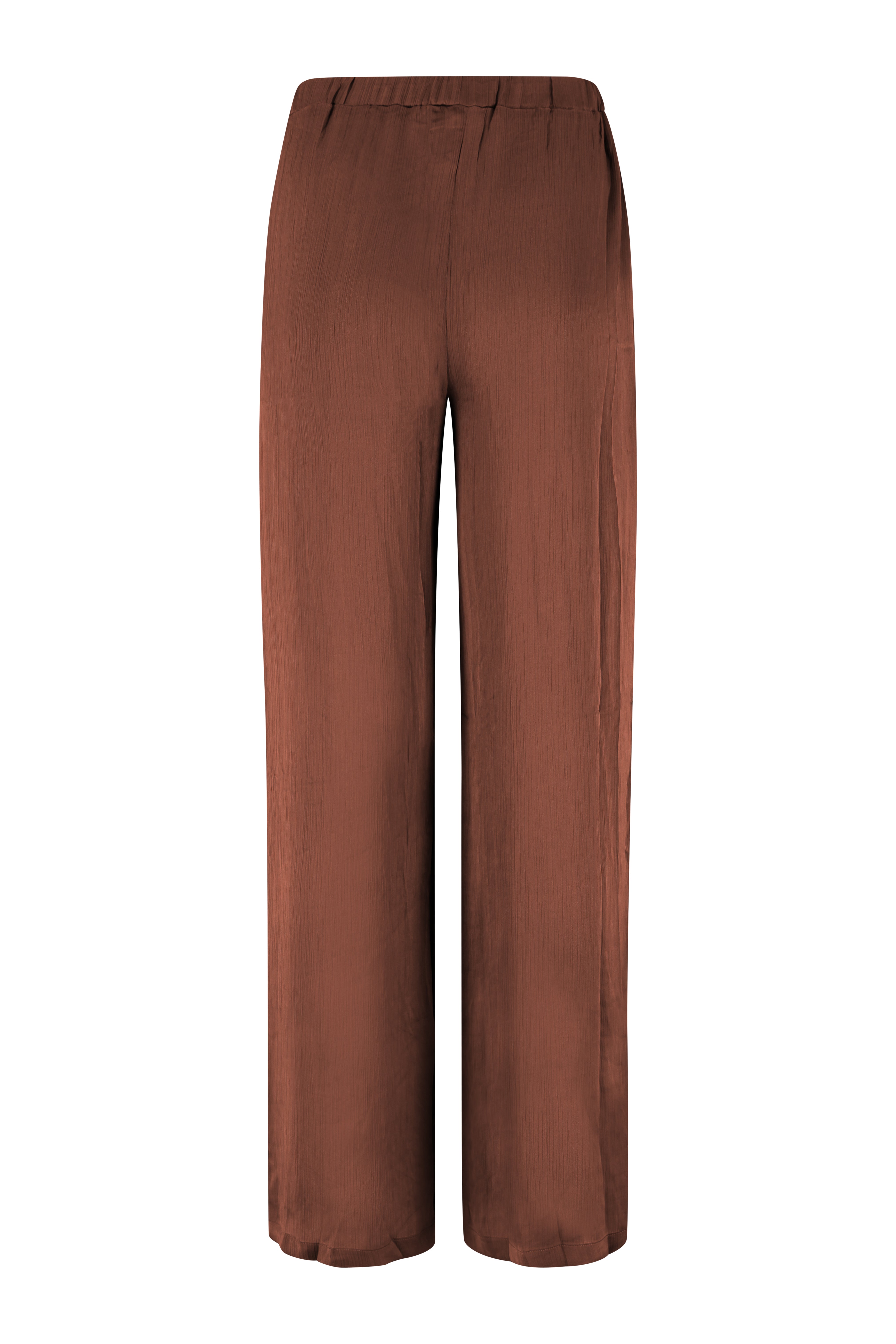 Two Piece Satin Set - Brown