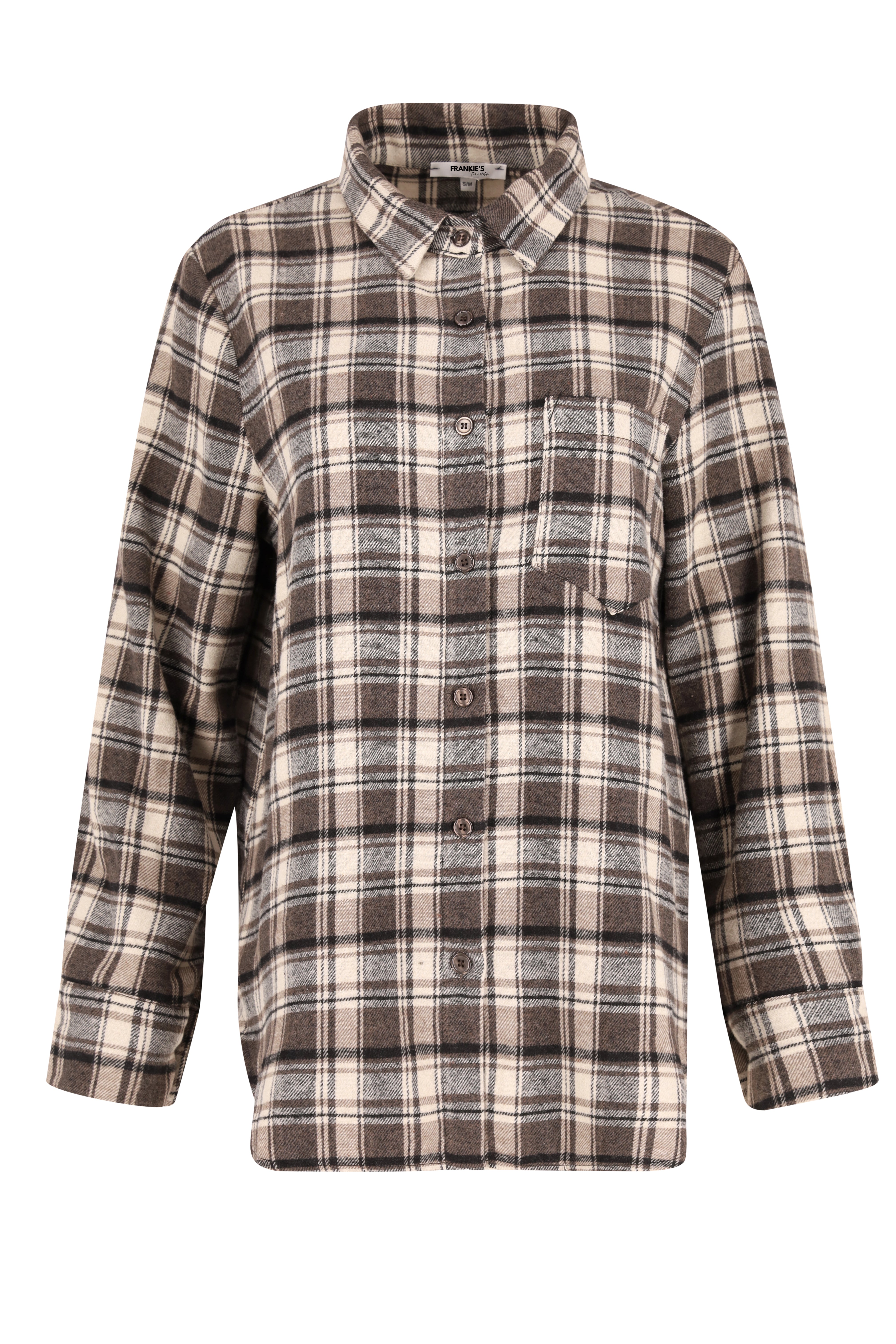 Check Flannel Shirt - Brown