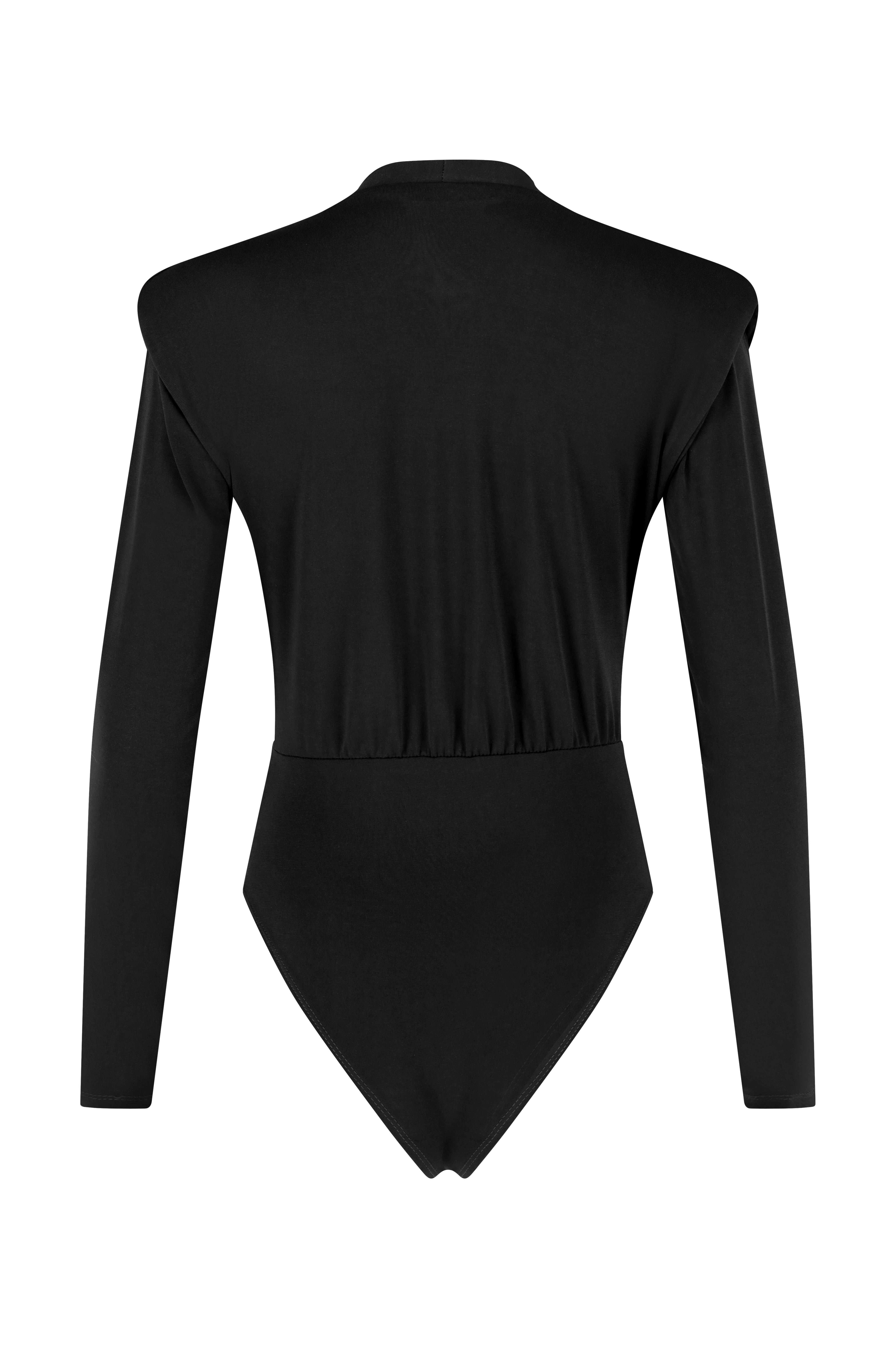 Cross Over Bodysuit - Black