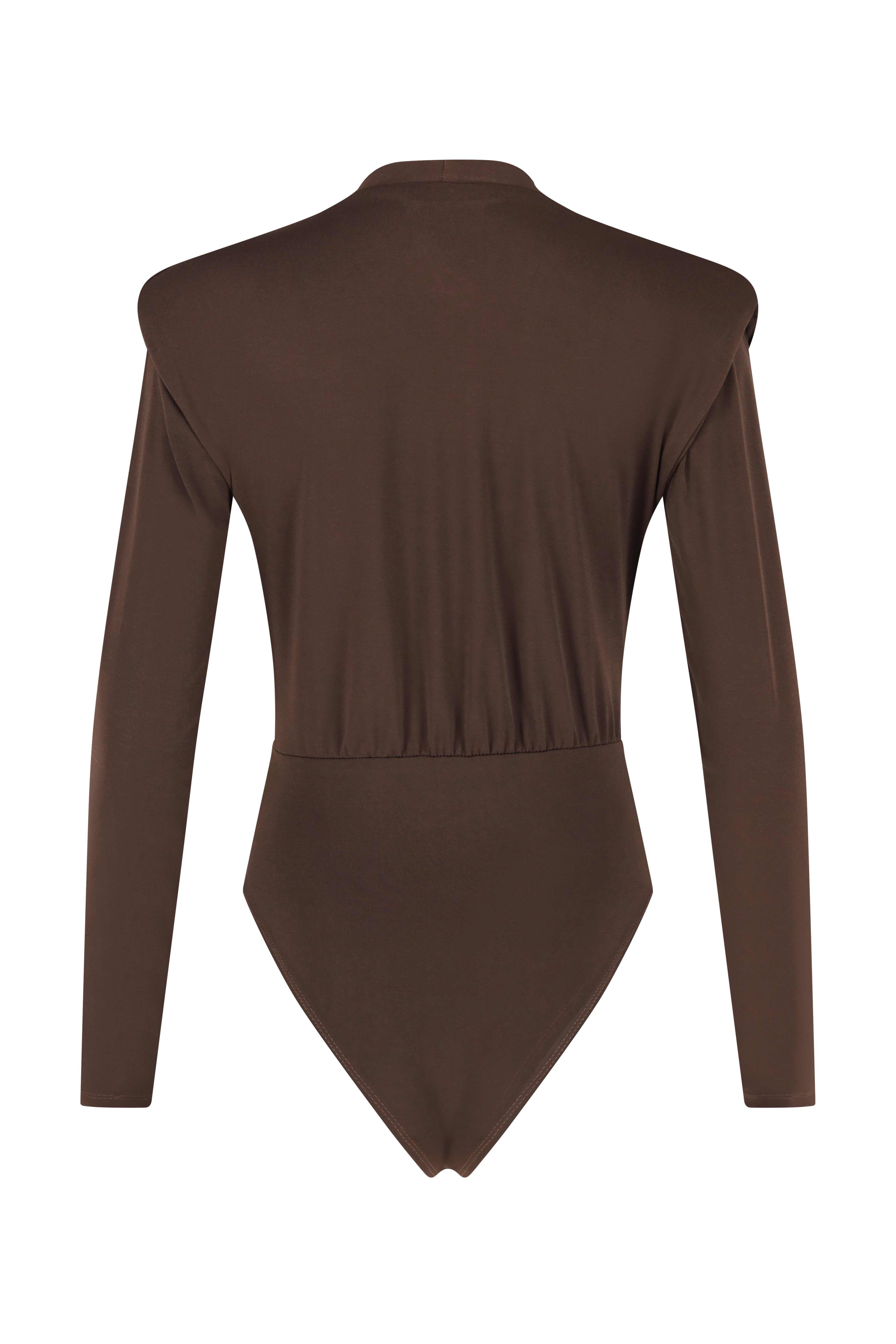 Cross Over Bodysuit - Brown