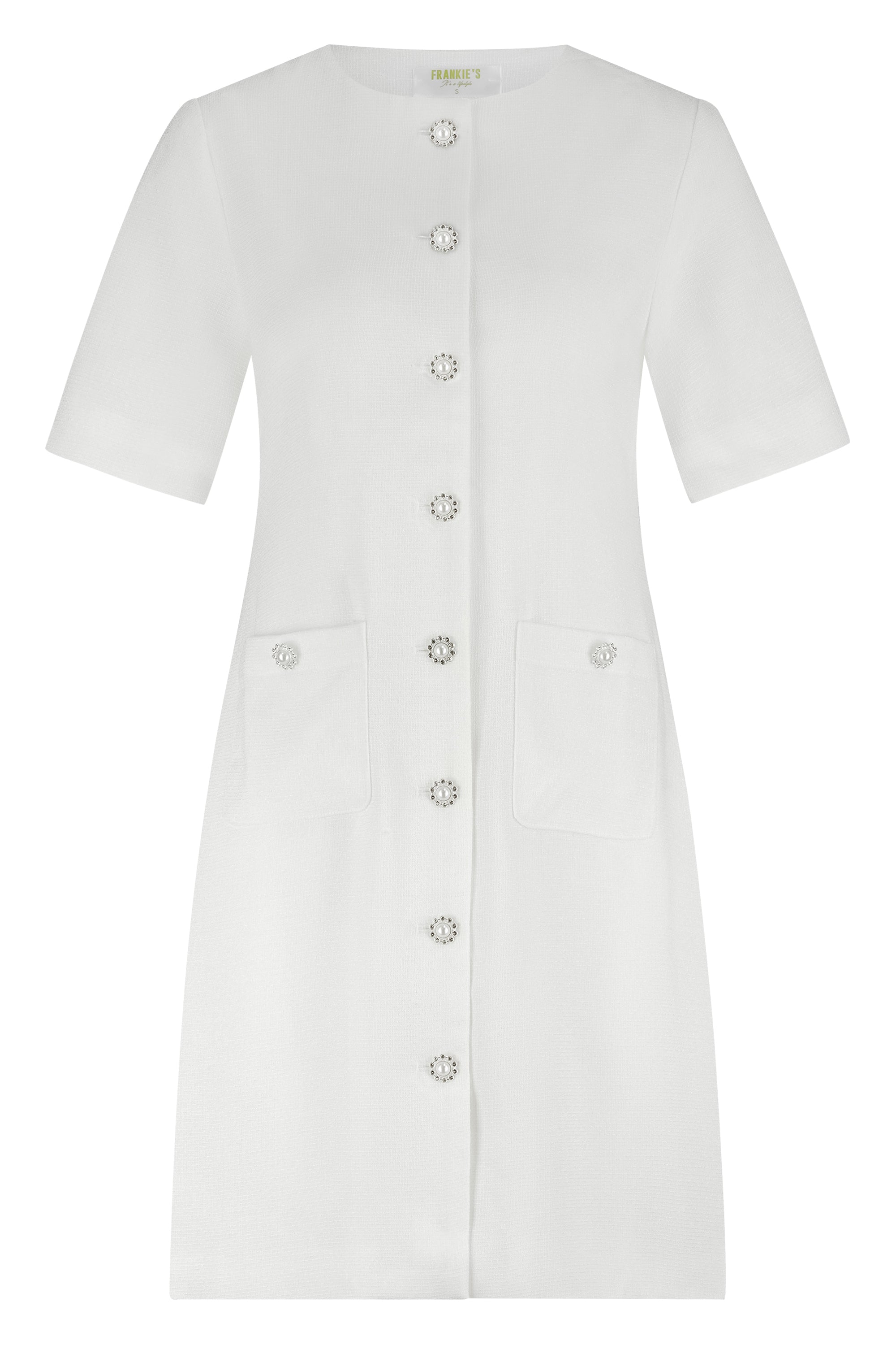 Tweed dress Florence white