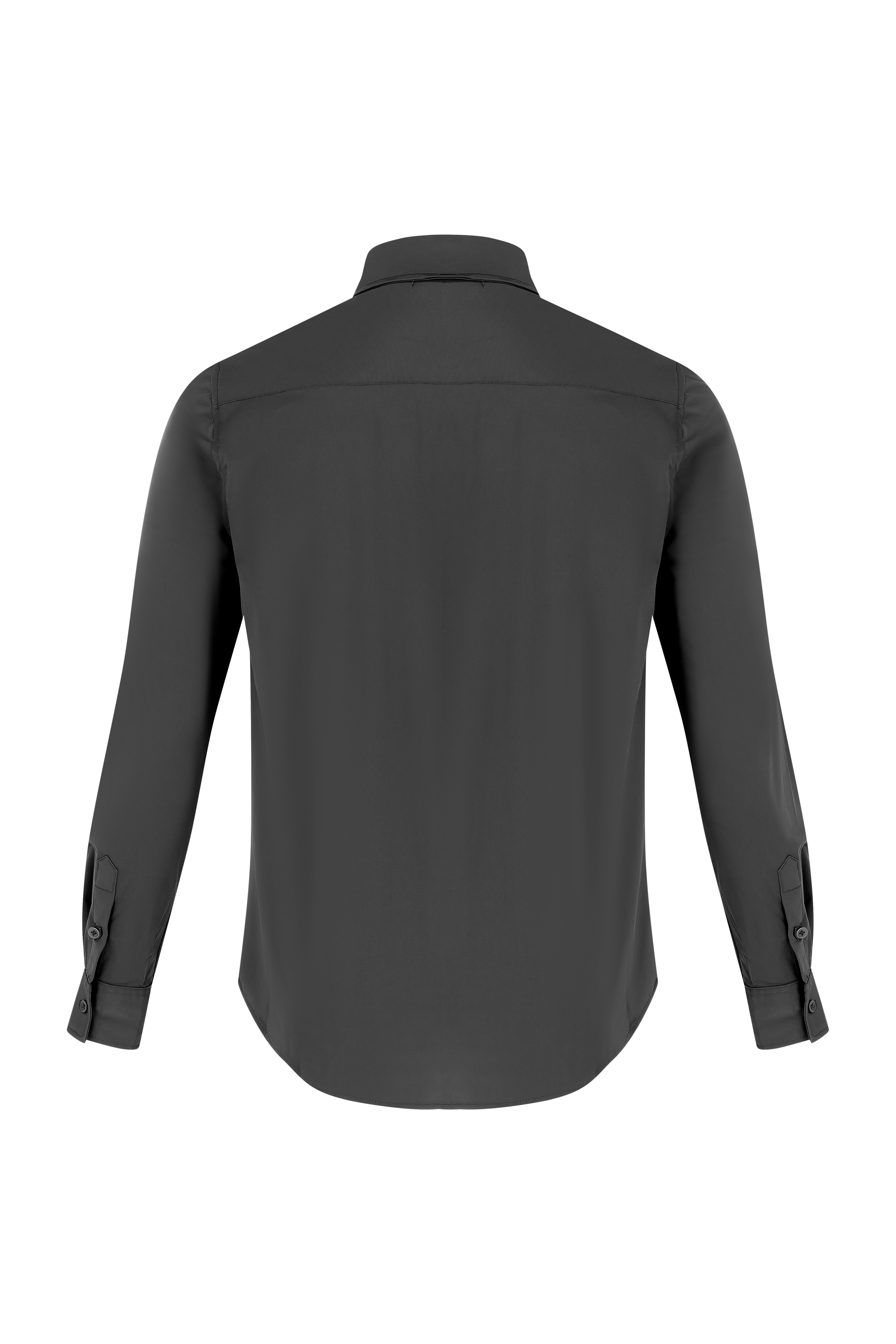 Klassisches Hemd mit Knopfleiste – Schwarz