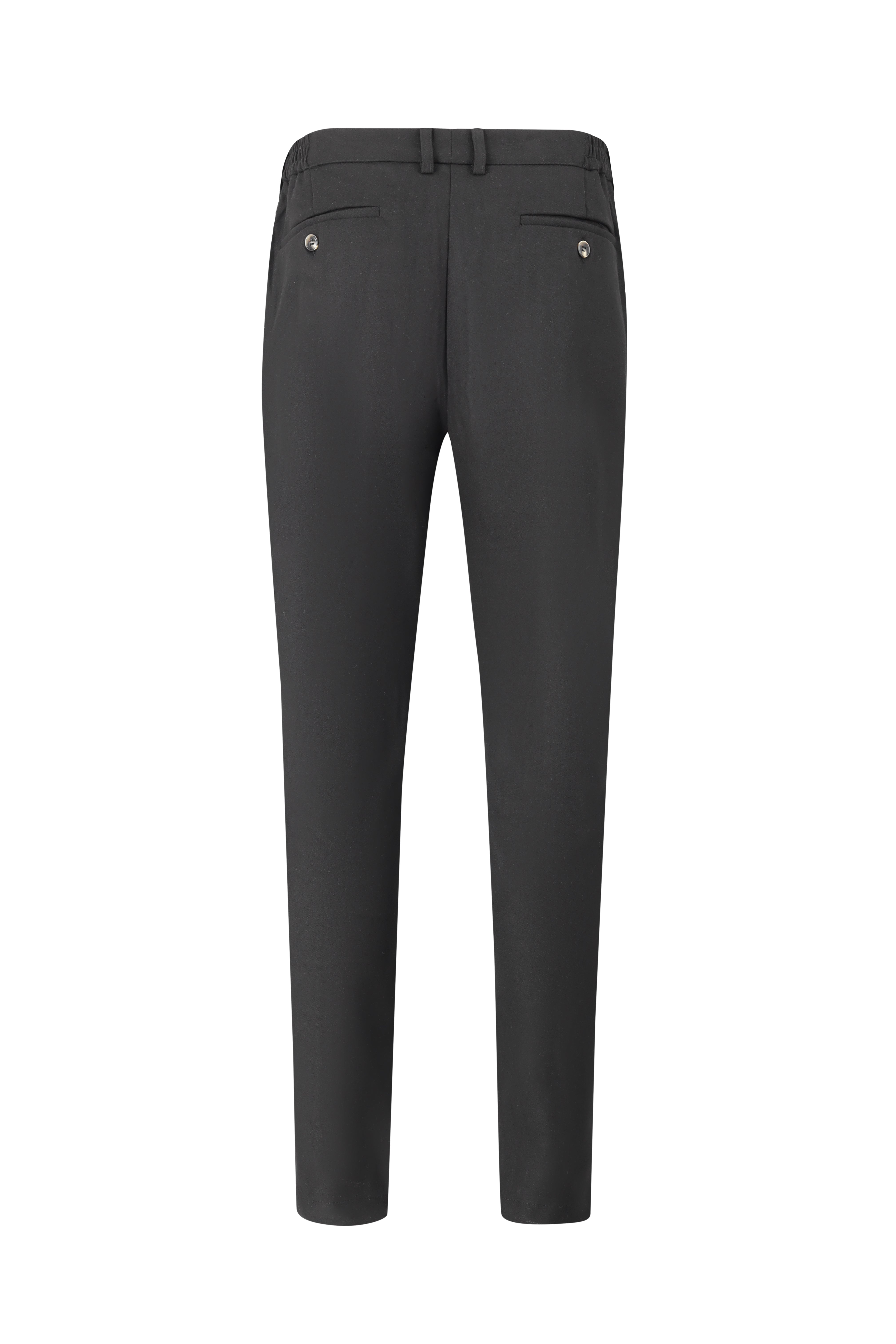 Tailored Slim-Fit Trousers - Black
