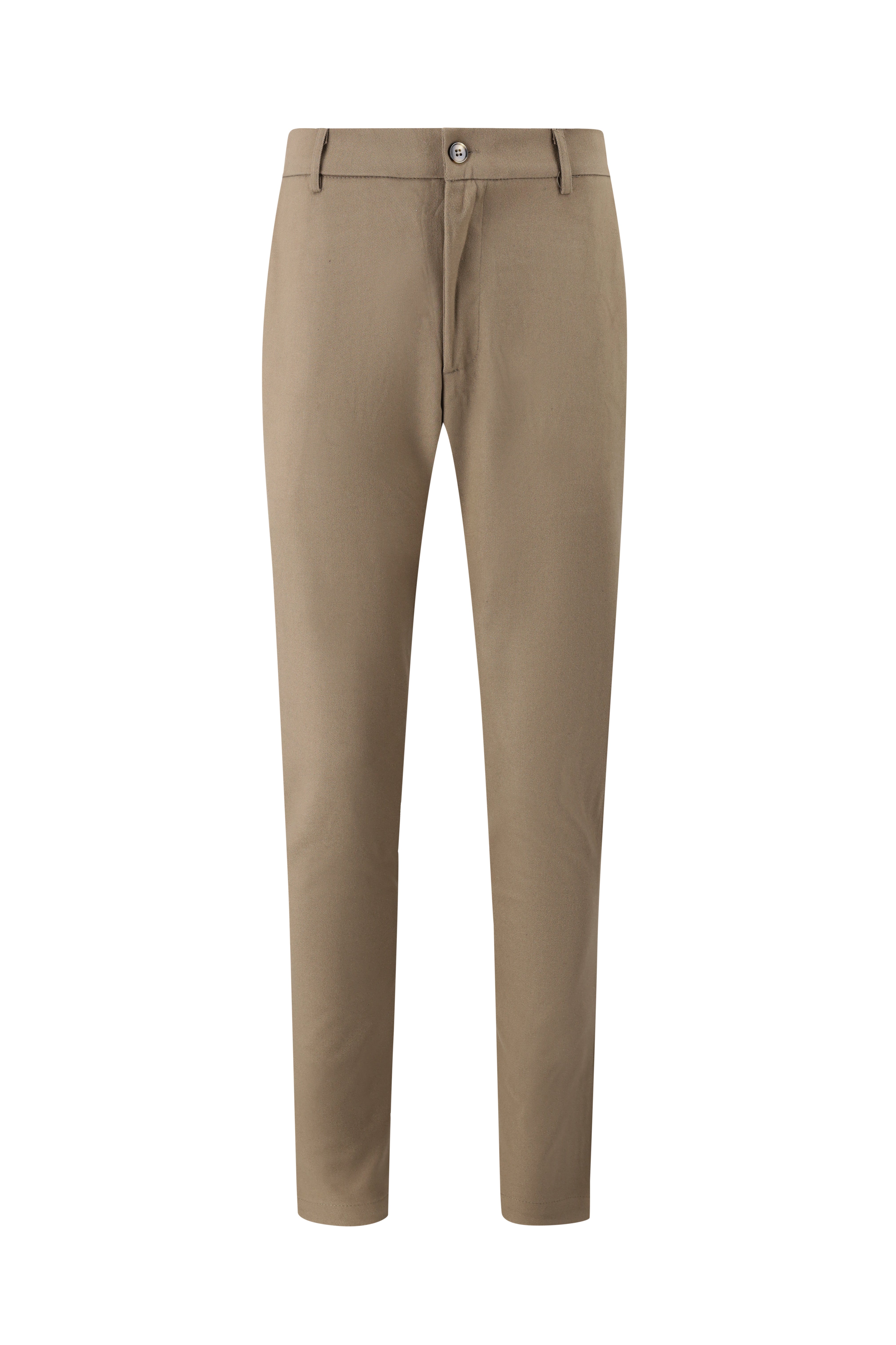 Tailored Slim-Fit Trousers - Brown
