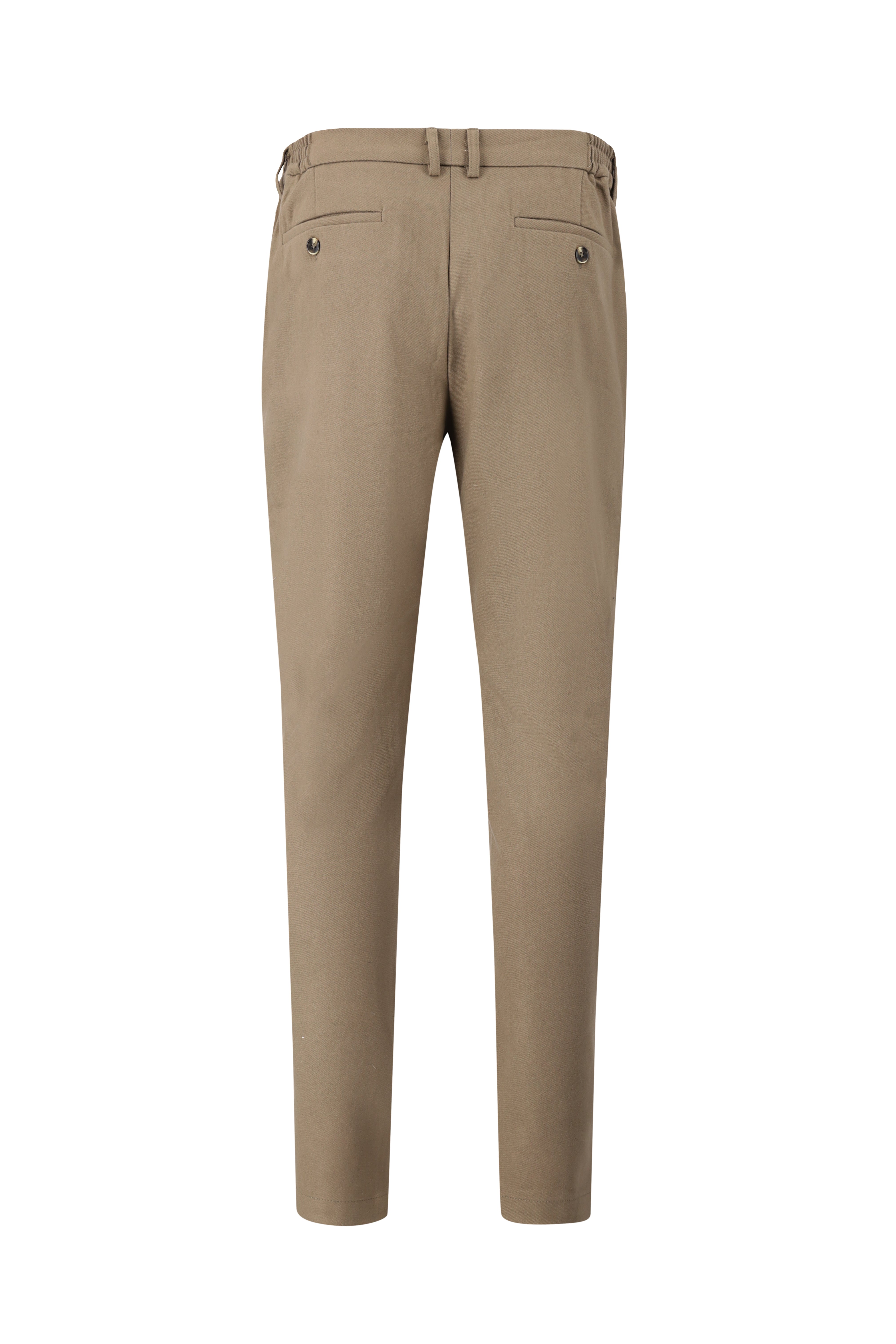 Tailored Slim-Fit Trousers - Brown