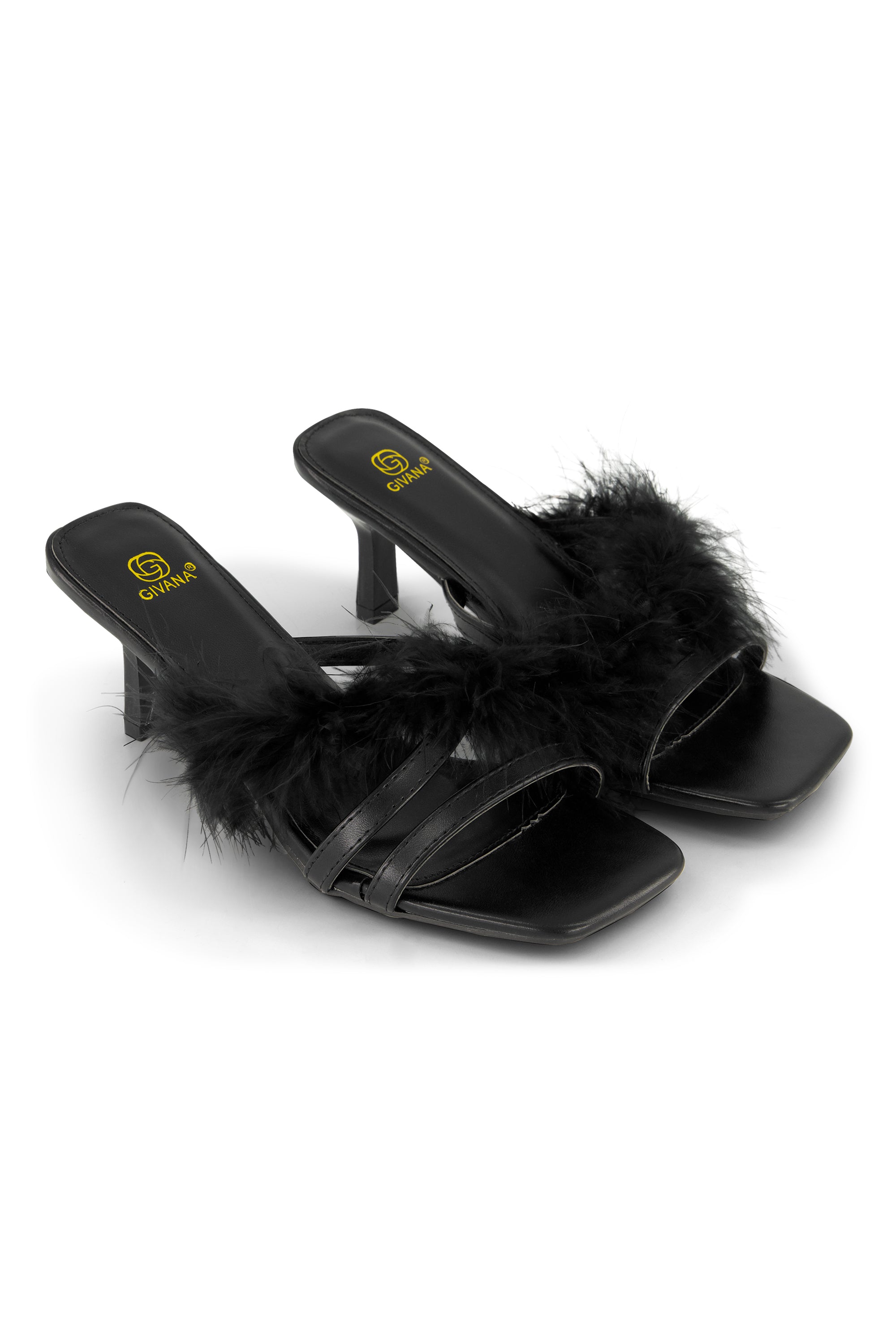 Feather heels black