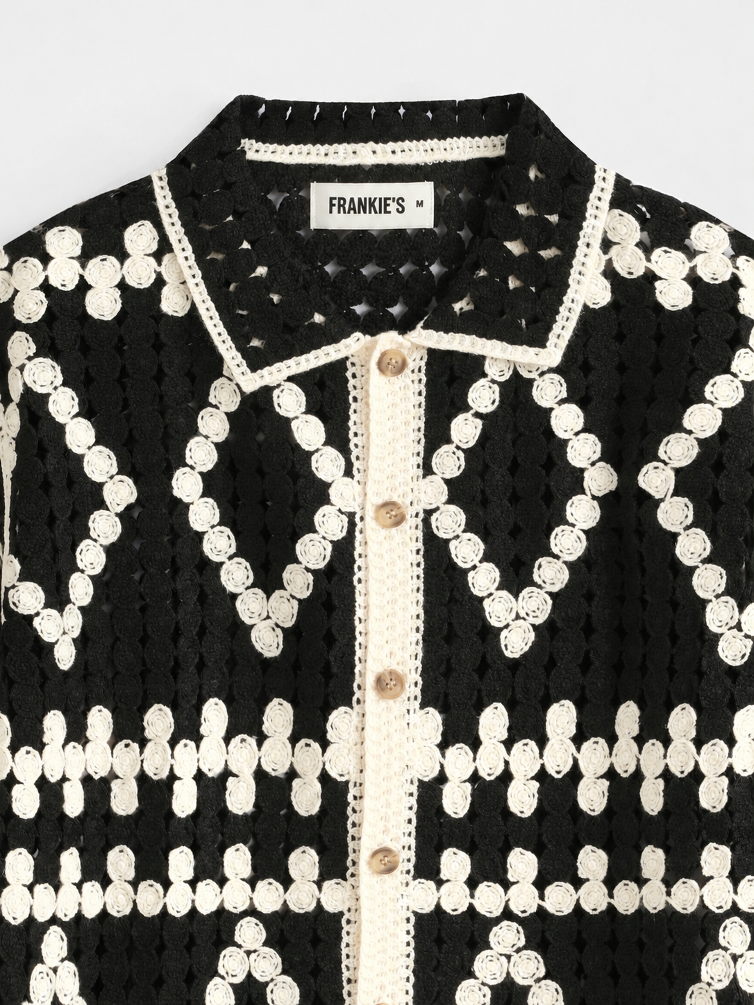 Monaco Crochet Shirt – Black Ivory