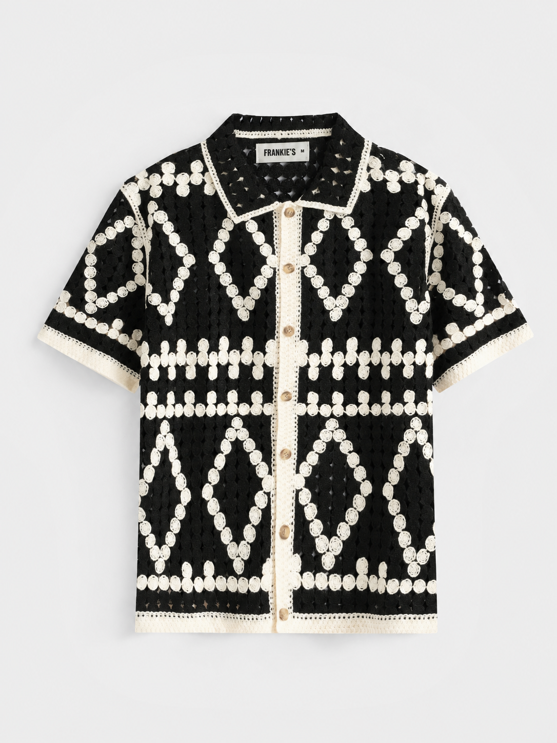 Monaco Crochet Shirt – Black Ivory