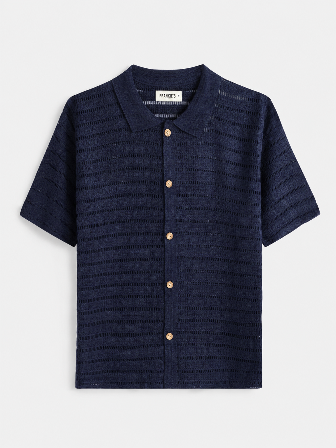 Sorrento Crochet Shirt – Deep Navy