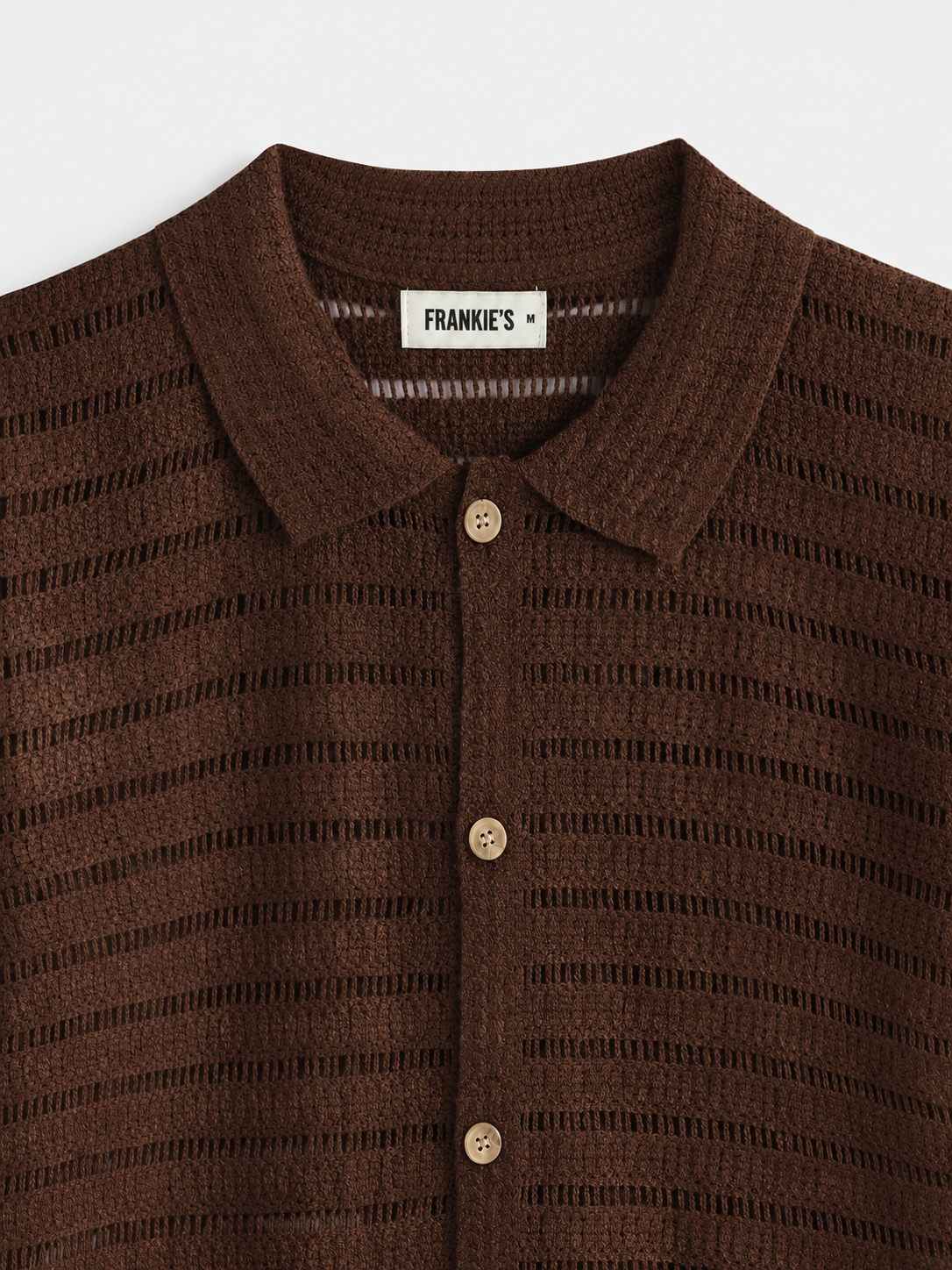 Sorrento Crochet Shirt – Espresso Brown