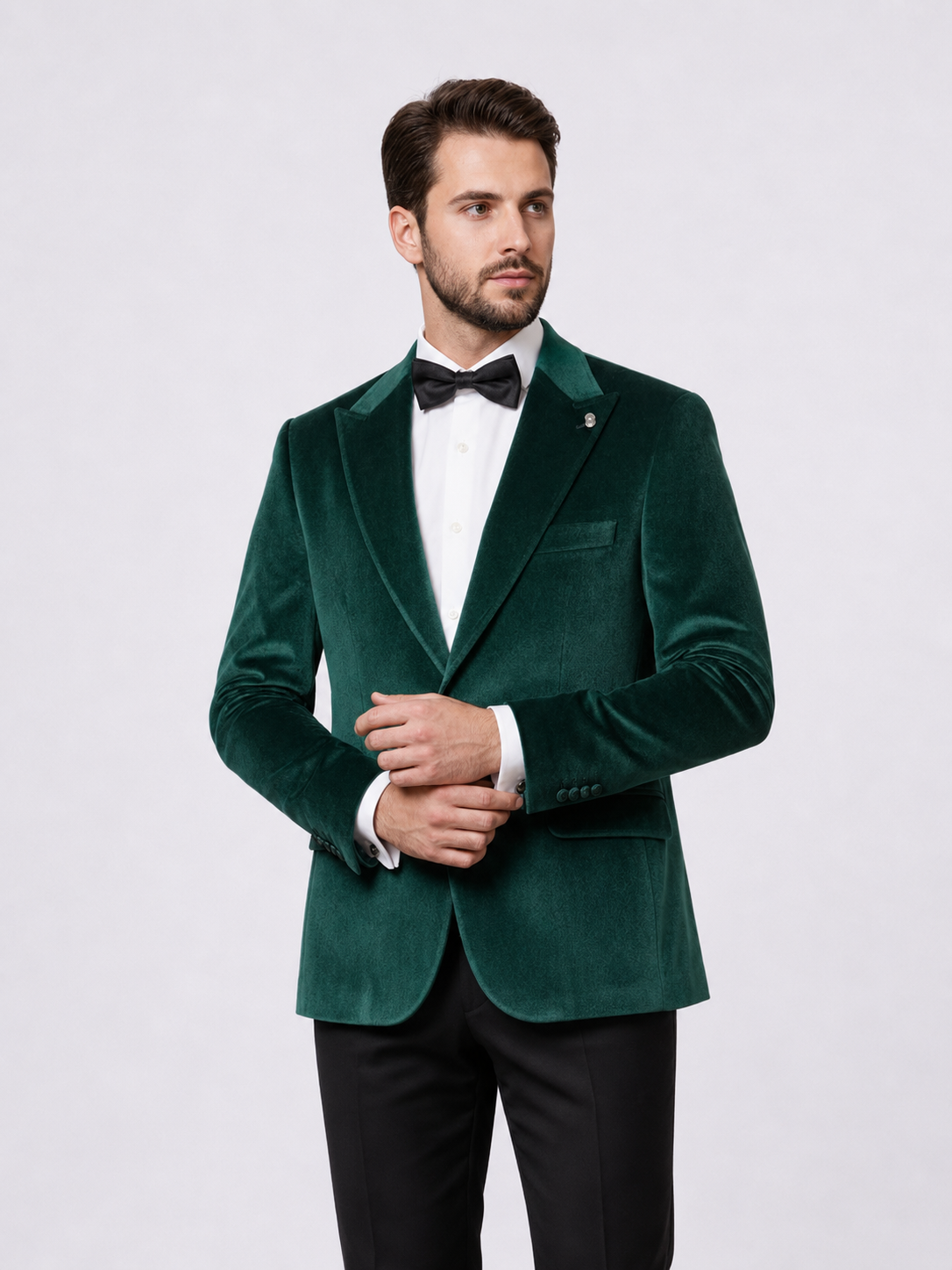 Elegant velvet jacket - green - Frankie's