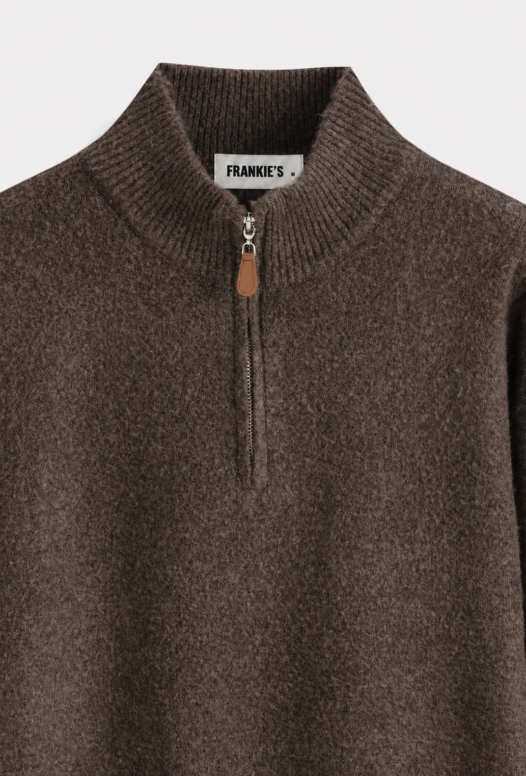 Bolzano Knit Quarter Zip Brown