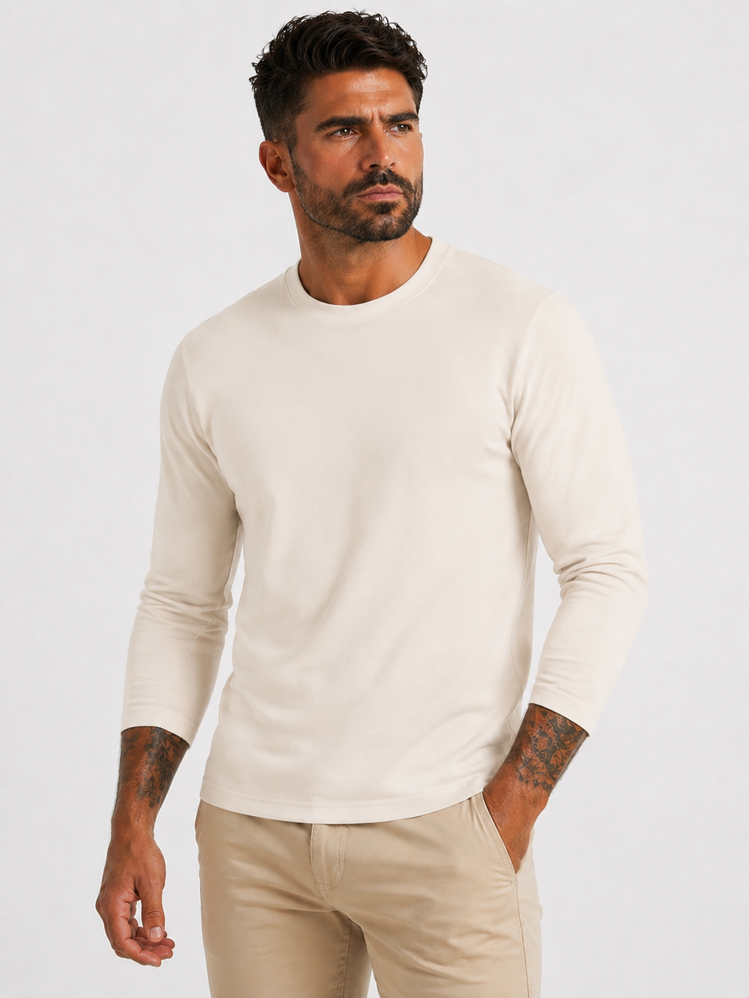 Crewneck Sweatshirt - Beige