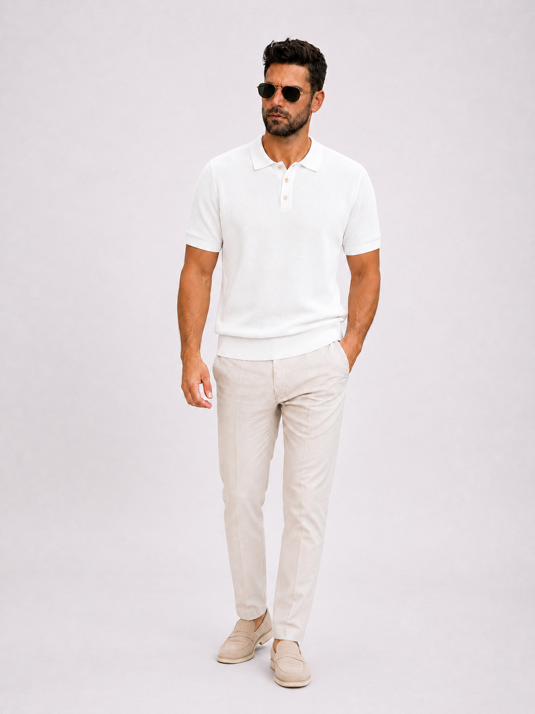 Polo short sleeve Chicago white - Frankie's