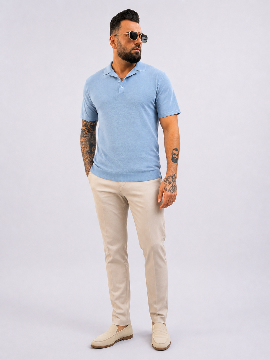 Polo short sleeve Chicago light blue - Frankie's