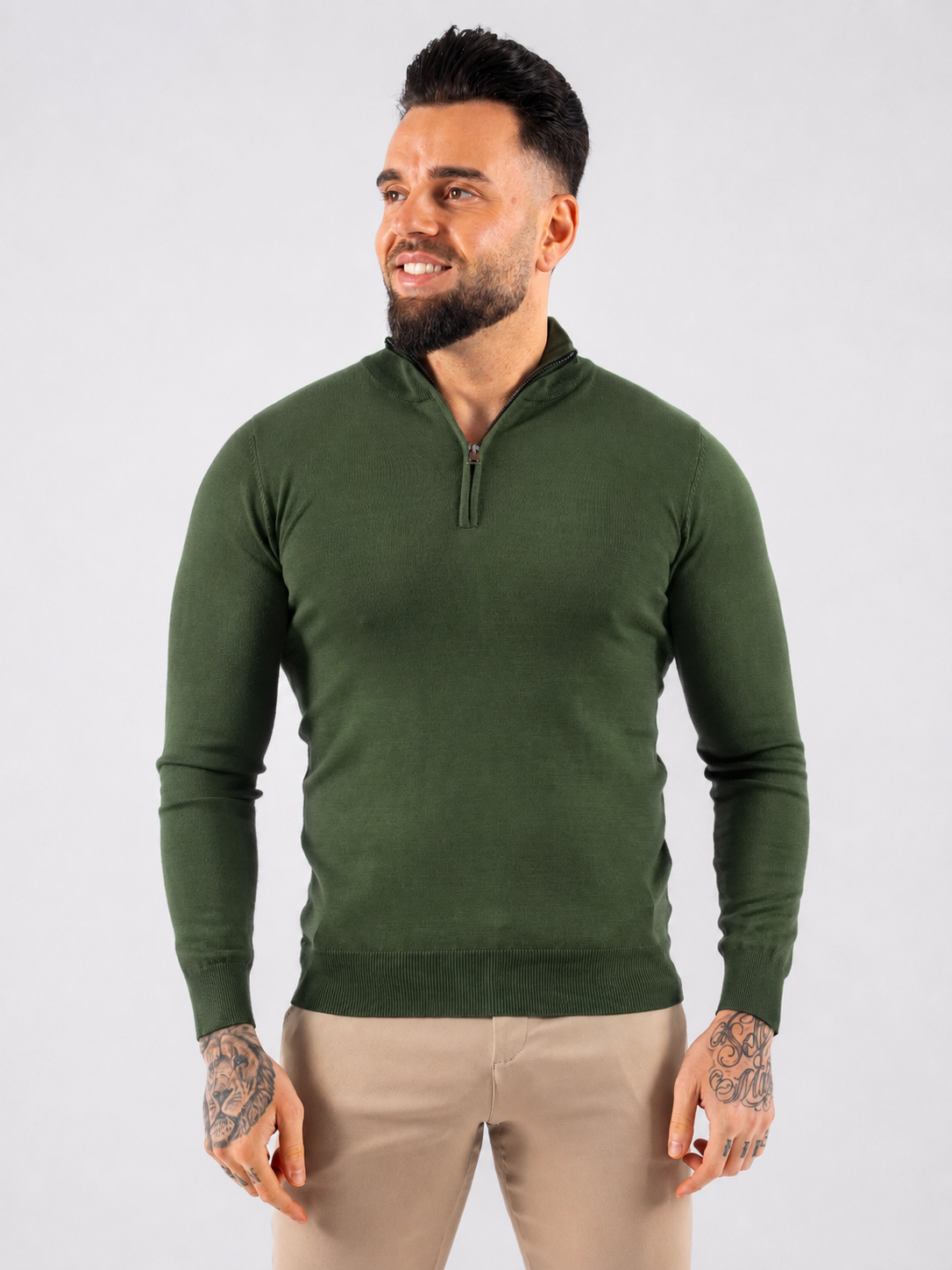 Sweater zipper green - Frankie's