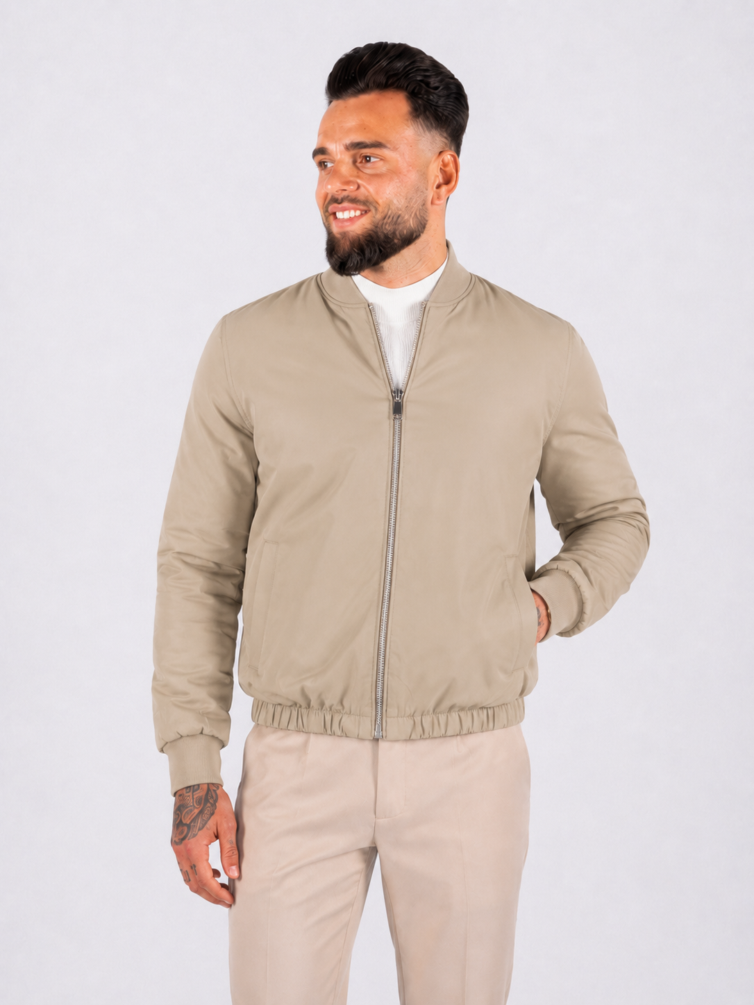 Reversible summer jacket camel beige - Frankie's