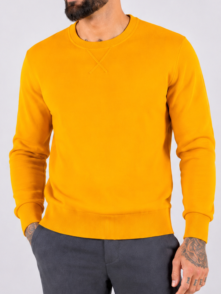 Crewneck Sweatshirt, Plain - Orange - Frankie's