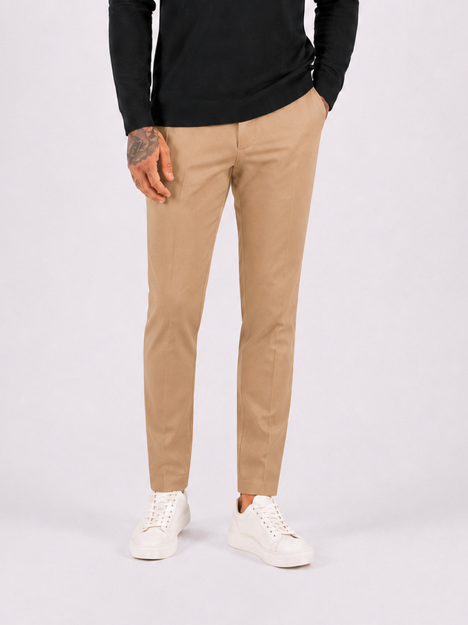 Super stretch pantalon taupe - Frankie's