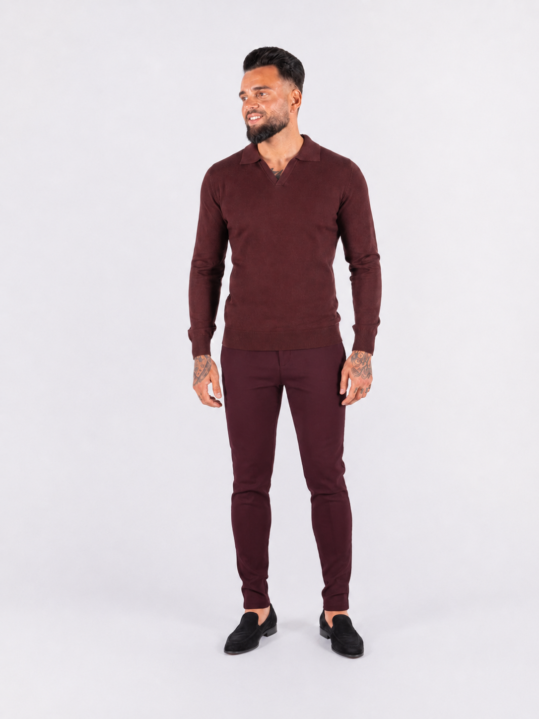Super stretch pantalon bordeaux - Frankie's