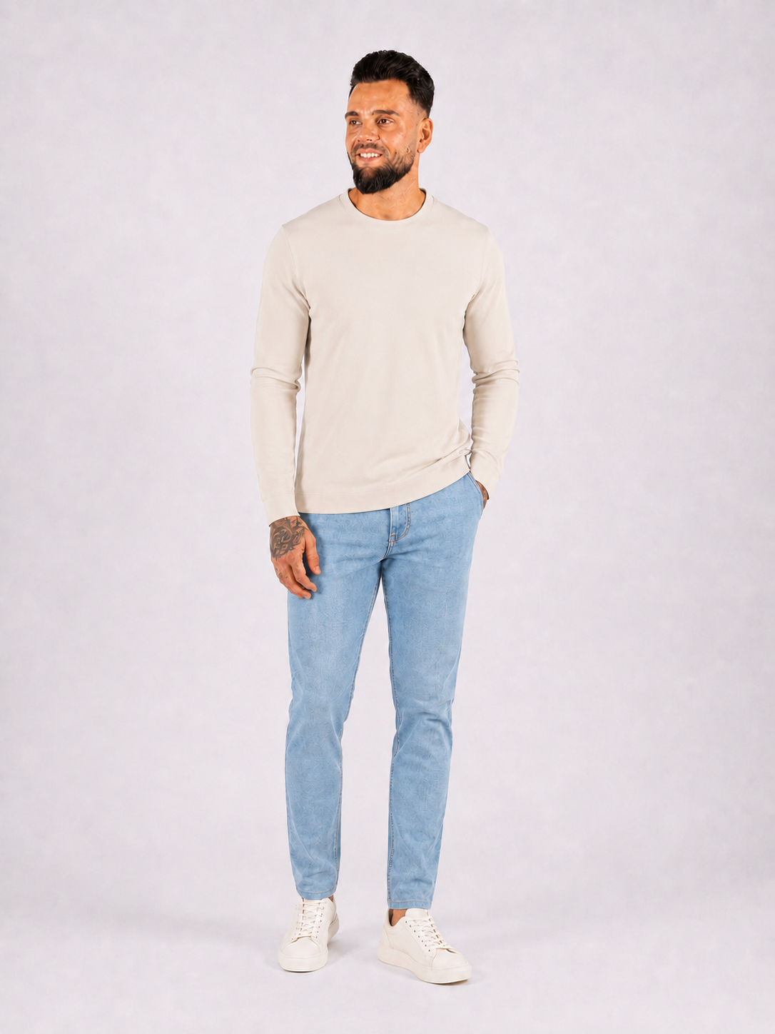 Crewneck Sweatshirt - Beige - Frankie's
