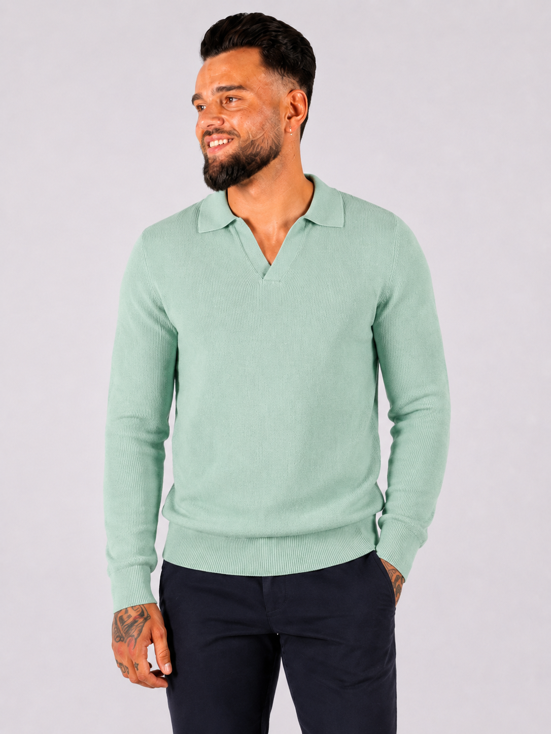 Polo Knitwear Long Sleeve Mint Green - Frankie's