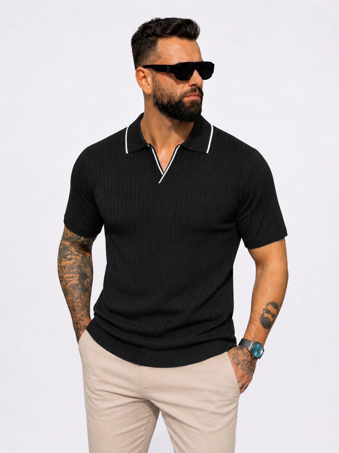 Naples Rib Polo Black