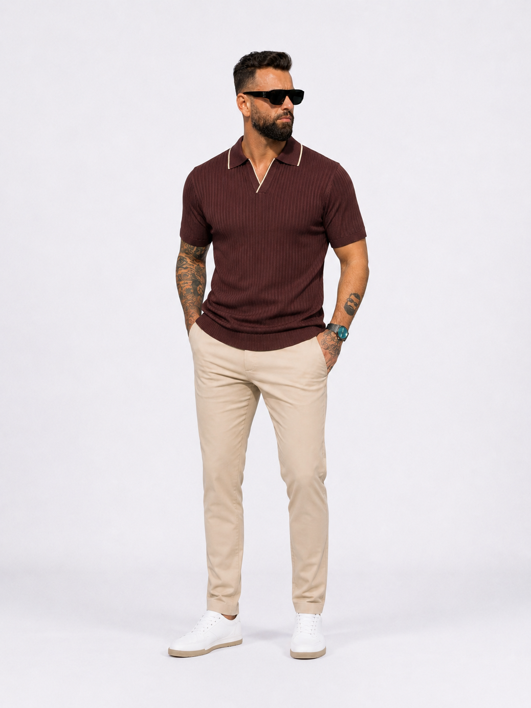 Naples Rib Polo Brown