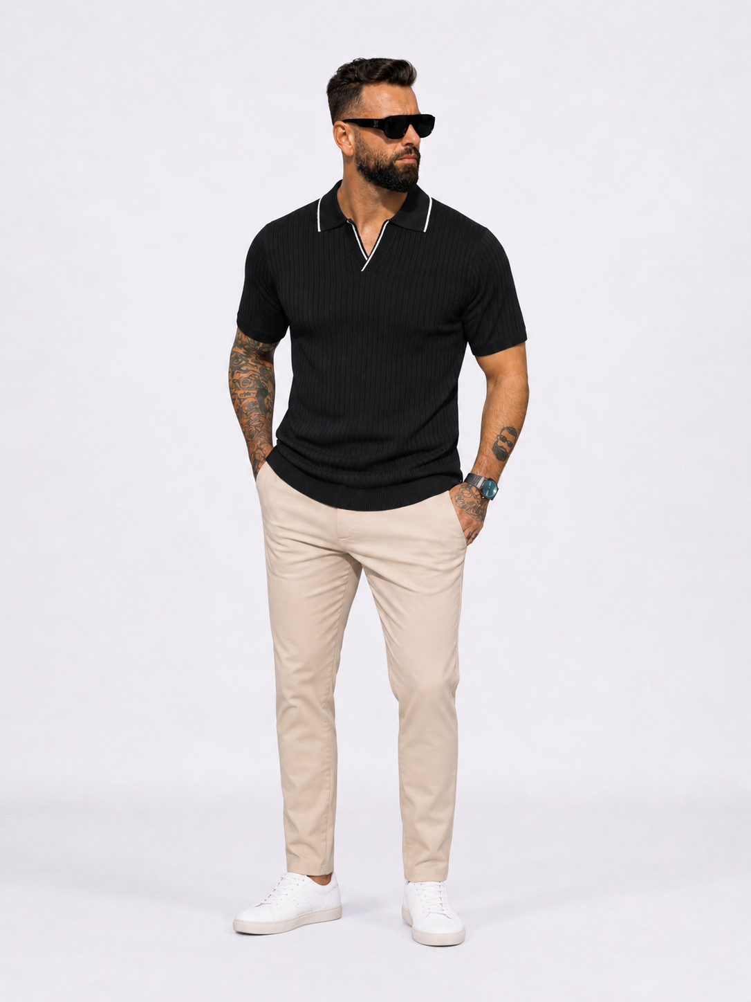 Naples Rib Polo Black