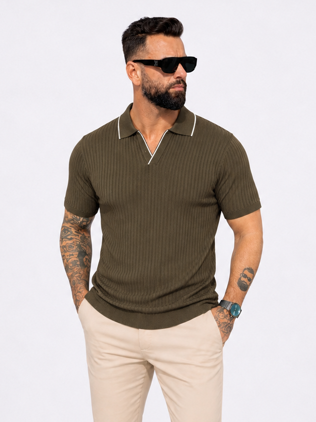 Naples Rib Polo Khaki