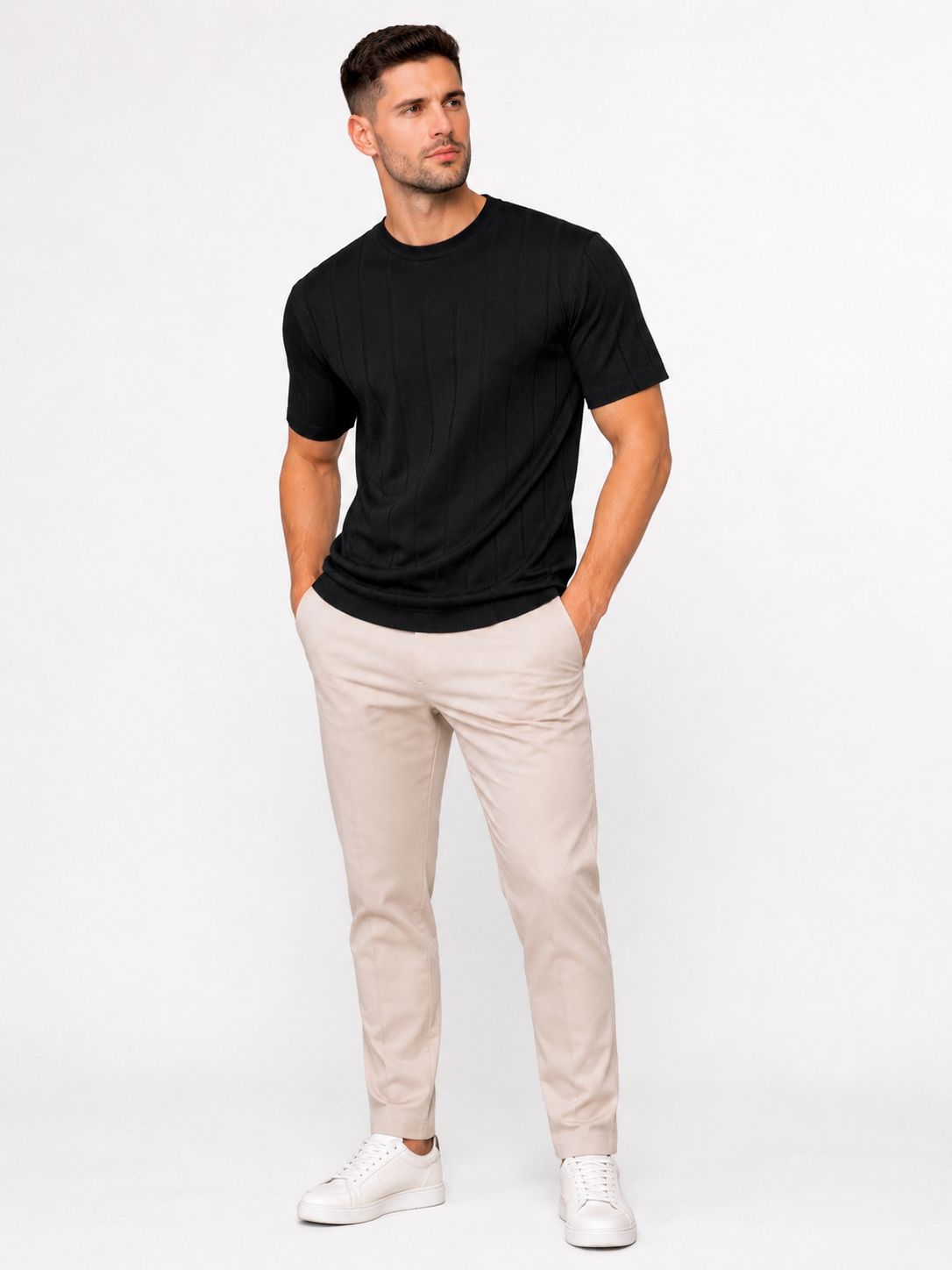 Classic Knitwear T-shirt Black - Frankie's