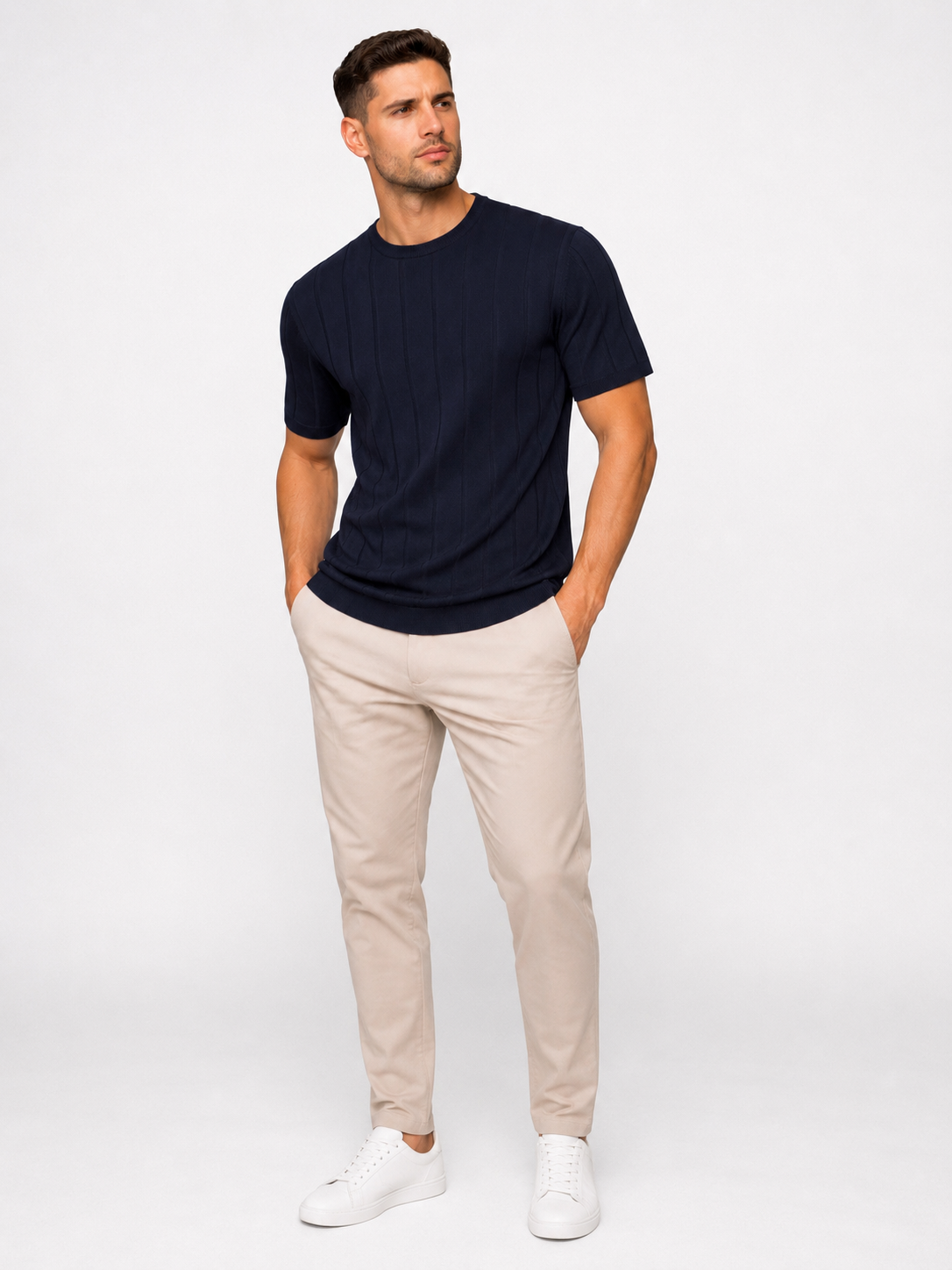 Classic Knitwear T-shirt Navy - Frankie's