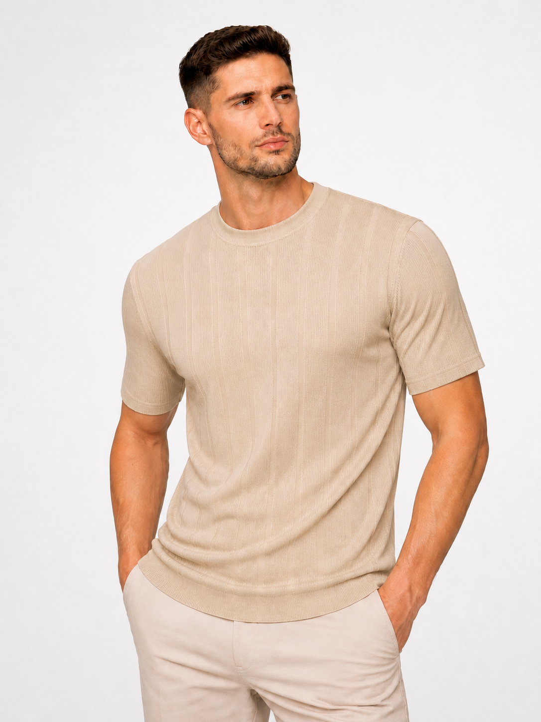 Classic Knitwear T-shirt Beige - Frankie's