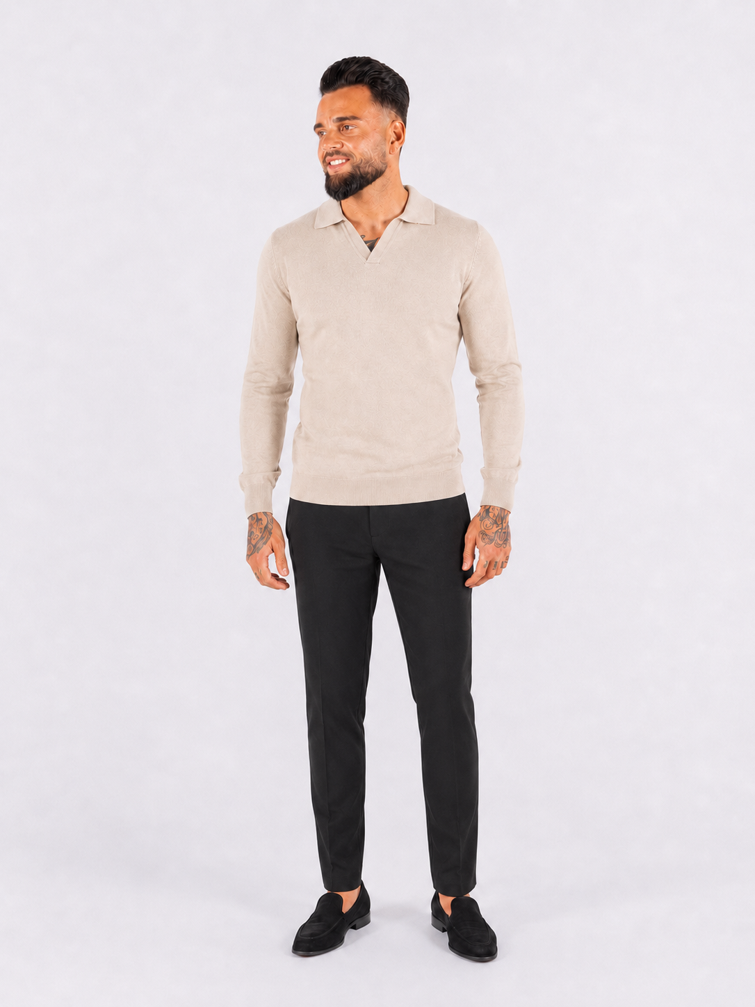 Slim Fit Tailored Pantalon Black