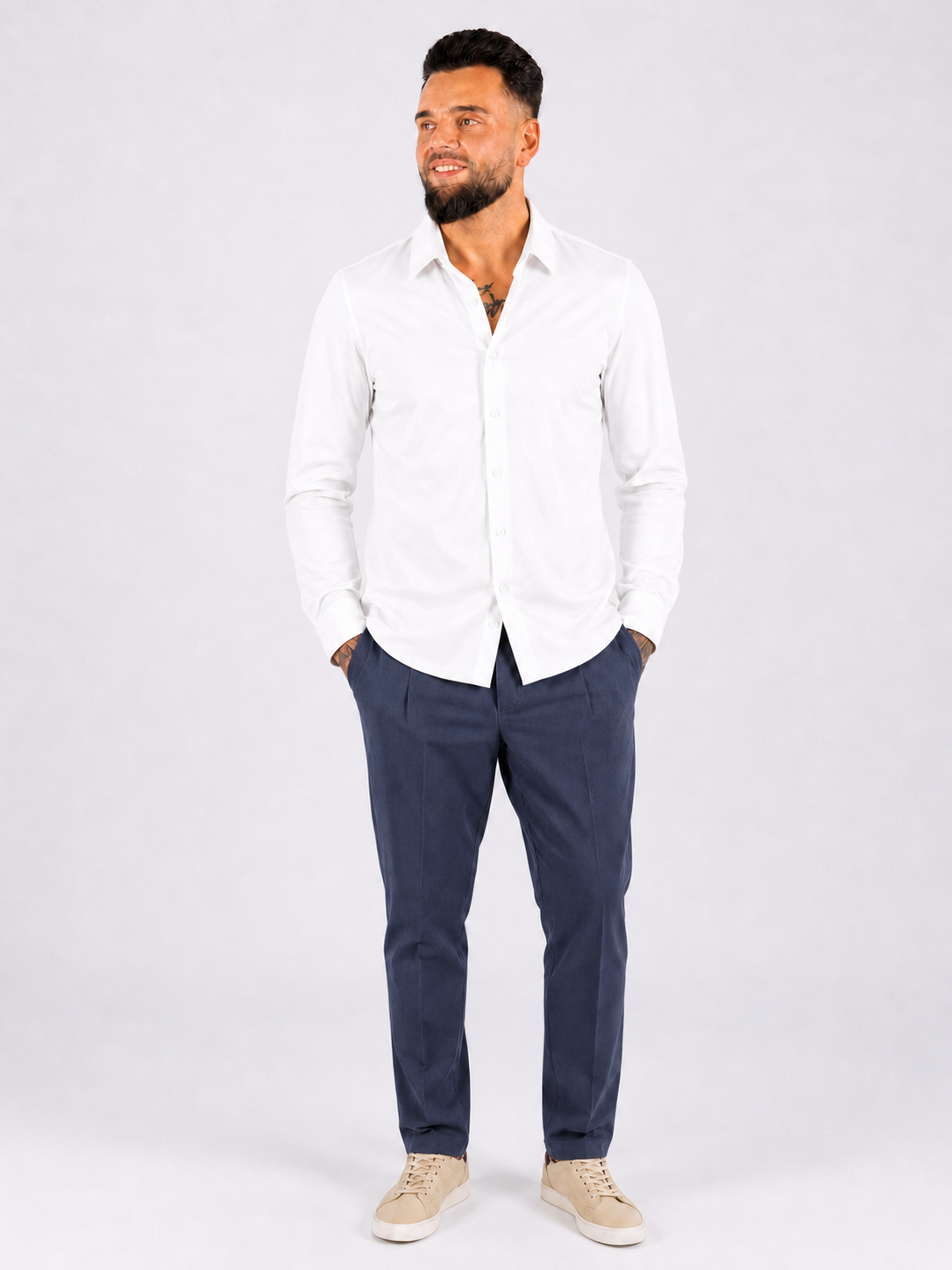 Tapered Pantalon Navy